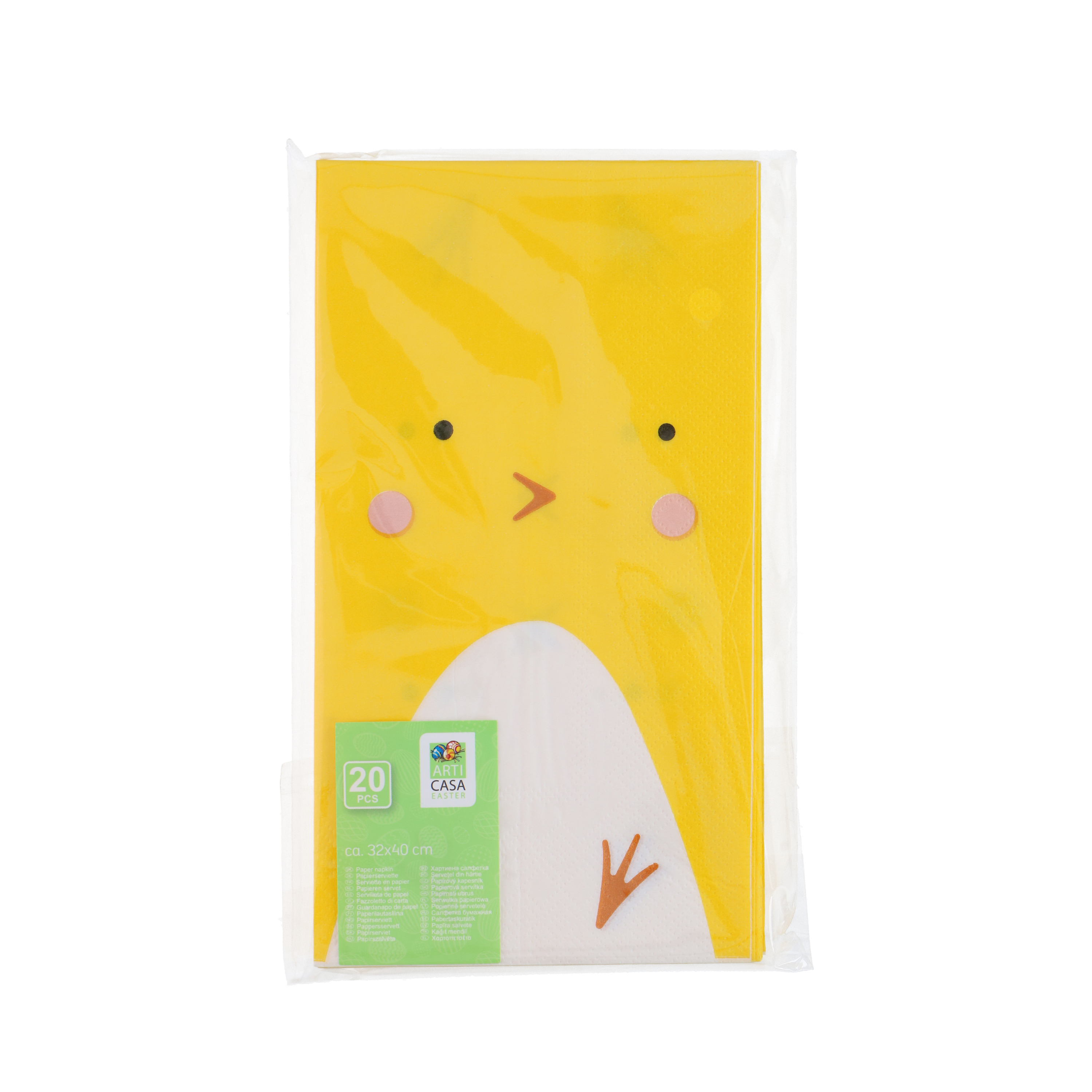 Papierserviette Ostern 32 x 40 cm 20er Set gelb/weiss