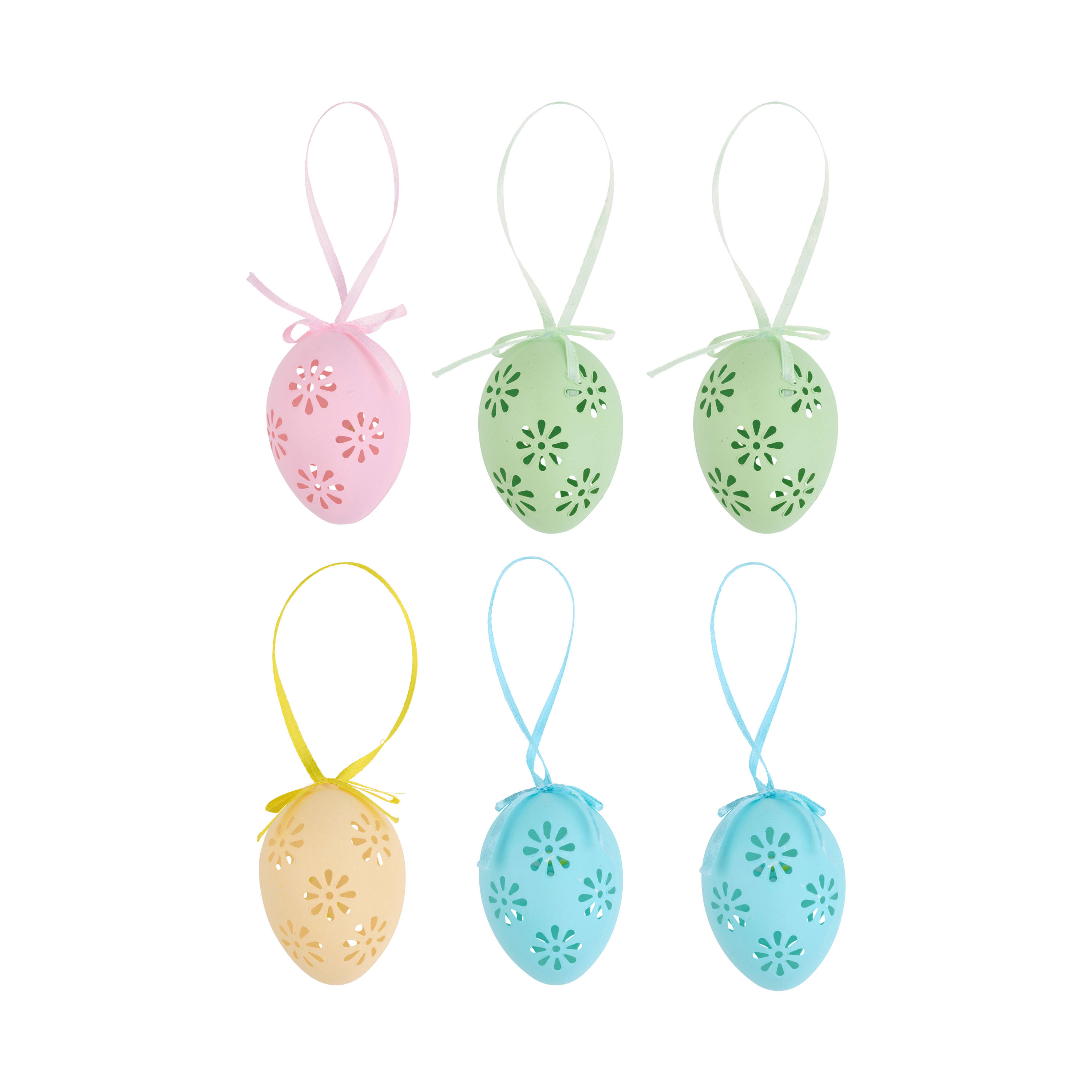 Osterdeko Ostereier Set 6-teilig 4 cm bunt