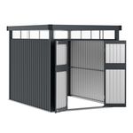 Gerätehaus Metall 200 x 259 x 200 cm geöffnet