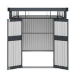 Gerätehaus Metall 200 x 259 x 200 cm Frontalansicht geöffnet