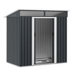 Gerätehaus Metall 195 x 122 x 181 cm geöffnet