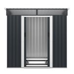 Gerätehaus Metall 195 x 122 x 181 cm Frontalansicht geöffnet