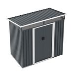 Gerätehaus Metall 195 x 122 x 181 cm von oben