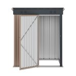 Gerätehaus Metall 161 x 94 x 181 cm Frontalansicht geöffnet