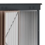 Gerätehaus Metall 161 x 94 x 181 cm Nahaufnahme innen