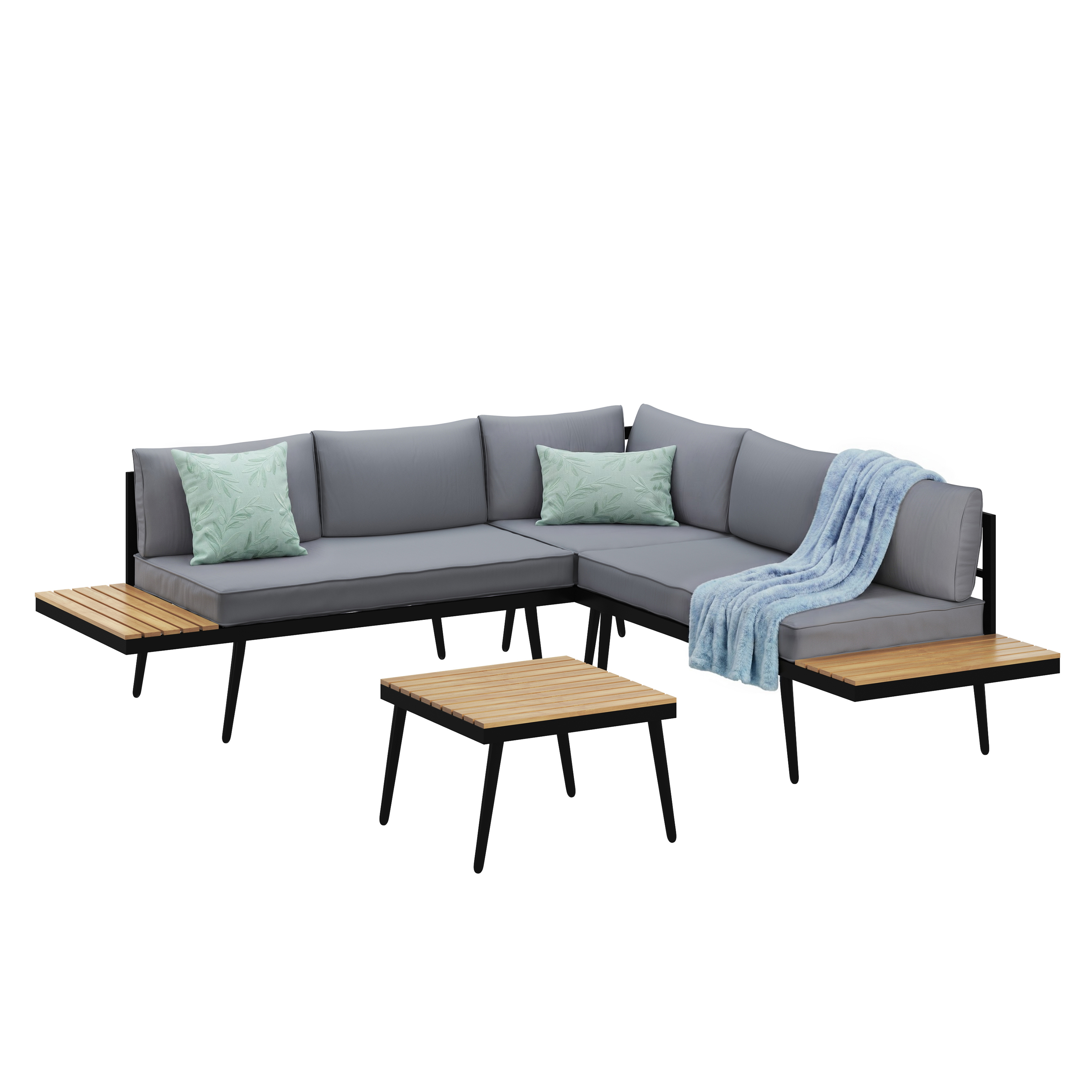 Lounge MANITOBA anthrazit/schwarz