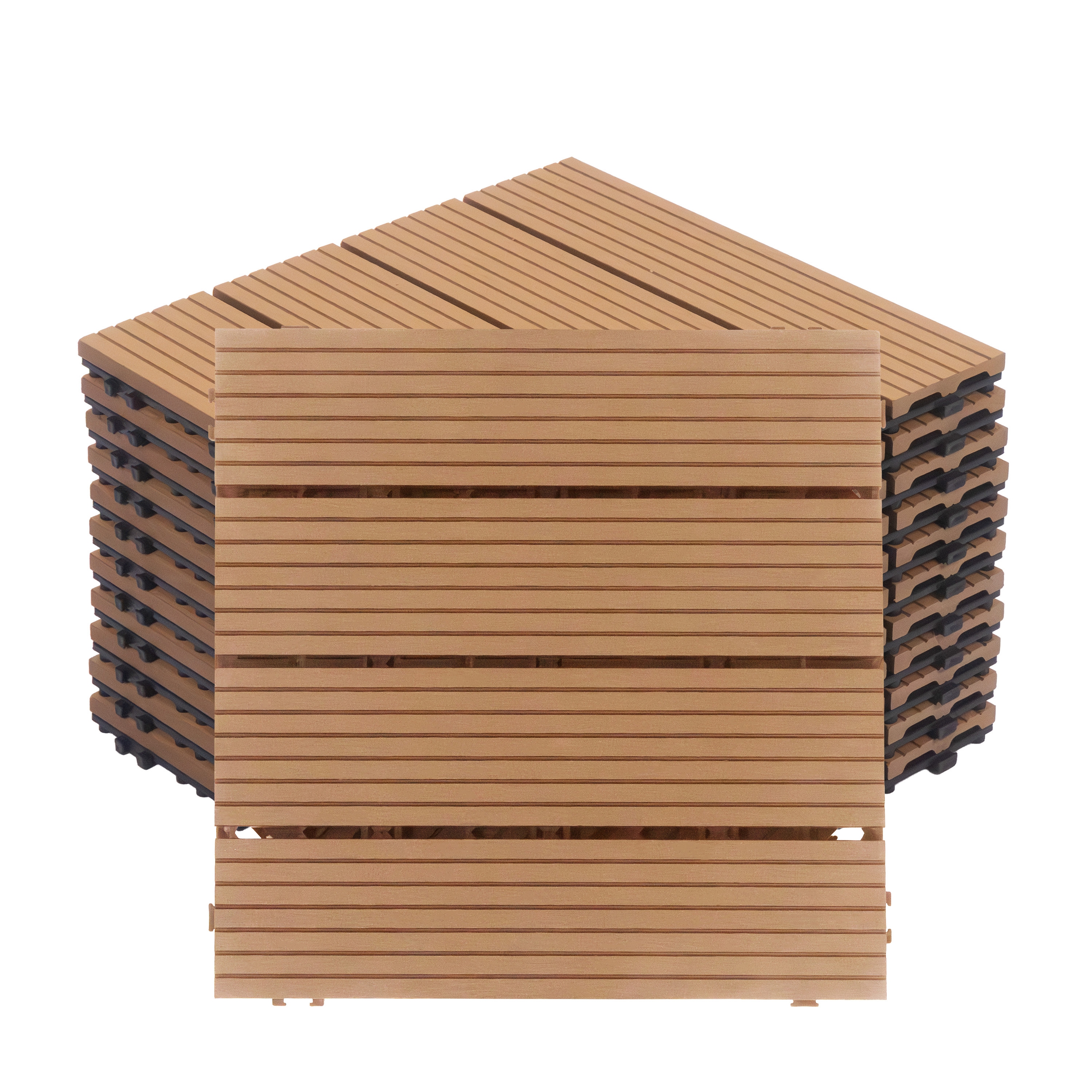 Bodenplatte PALMER 22er Set 30 x 30 cm hellbraun