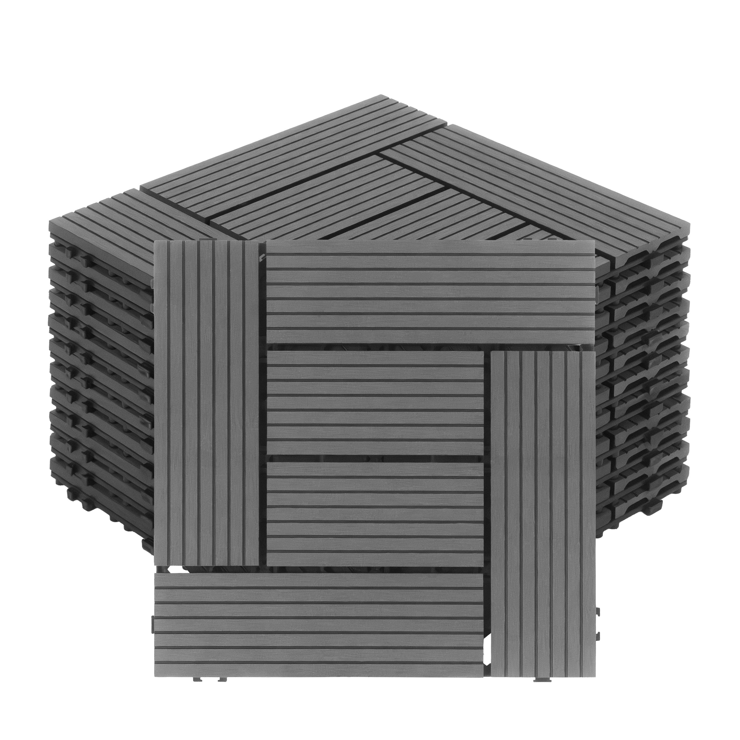 Bodenplatte FINIX 22er Set 30 x 30 cm anthrazit