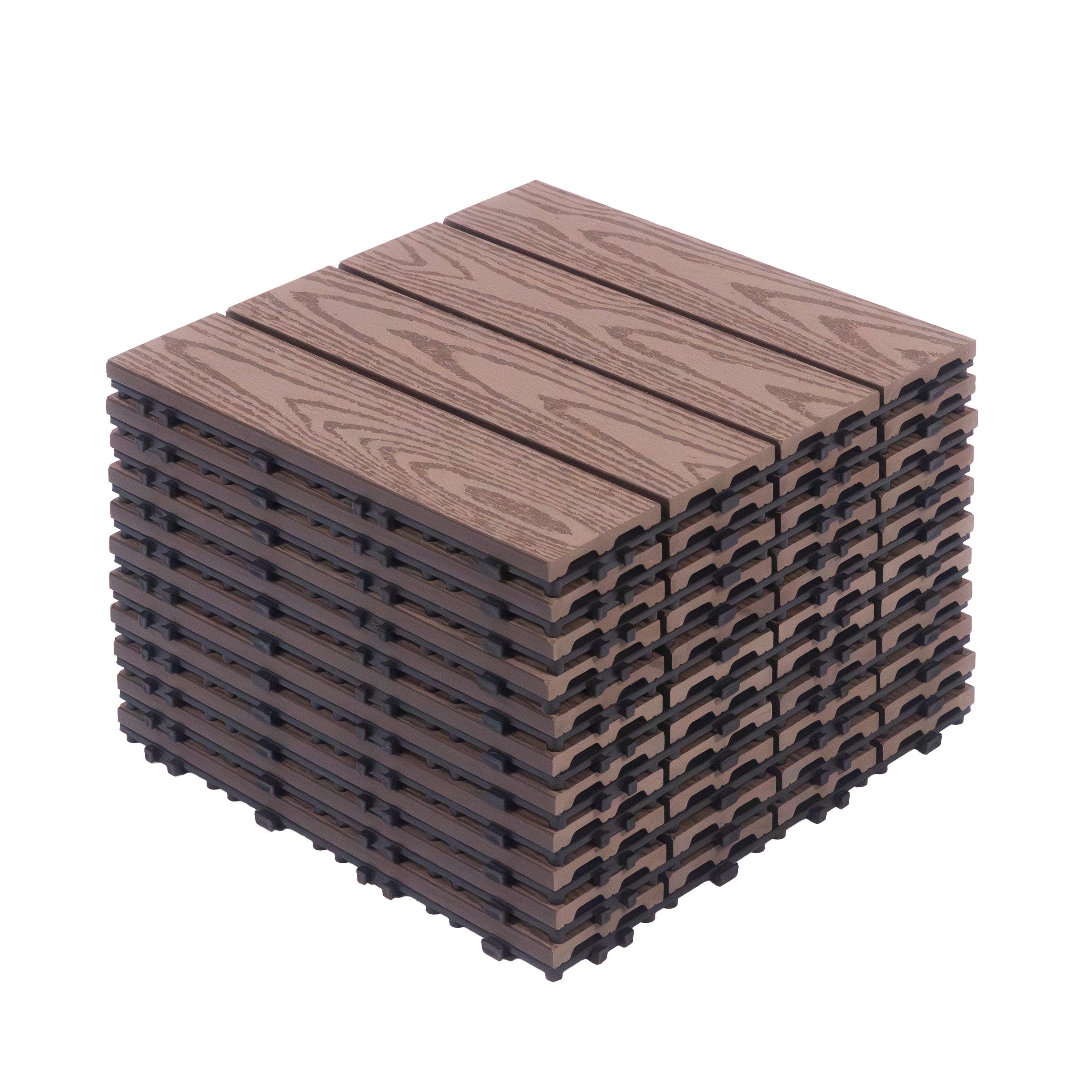 Bodenplatte BENTON 22er Set 30 x 30 cm braun