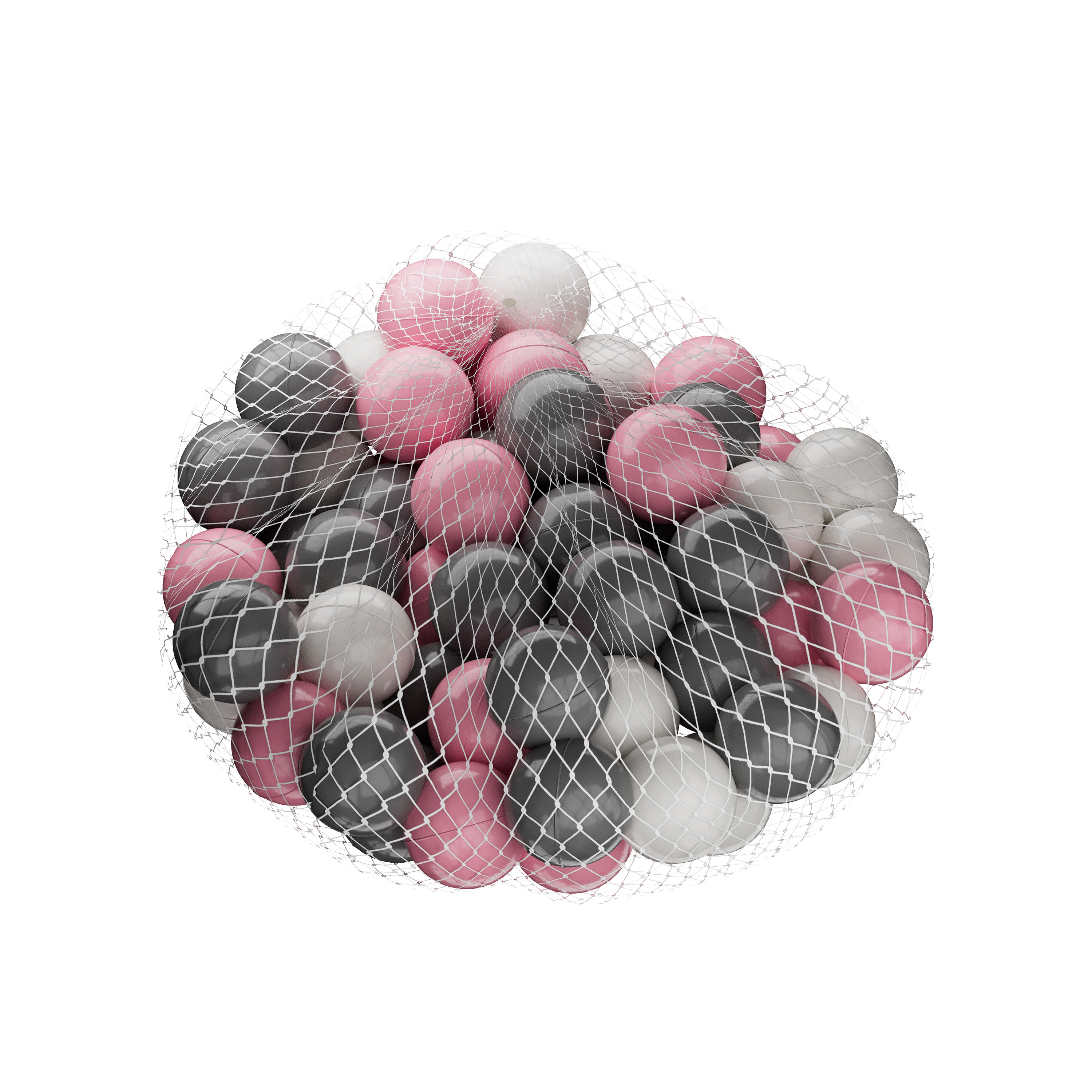 Spielbälle weiss/grau/rosa 100 Stk.