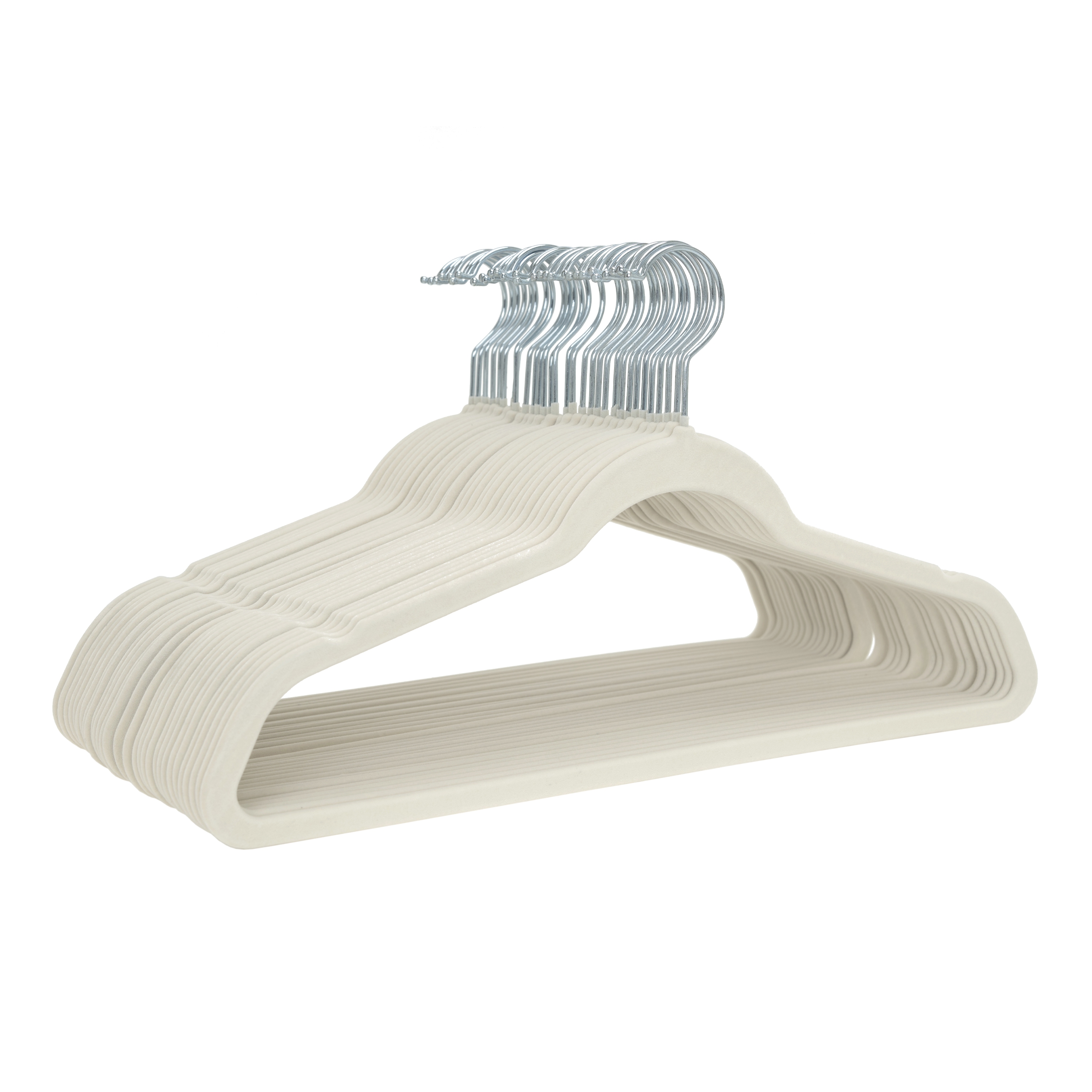 Image of Kleiderbügel Samt beige 30er Set