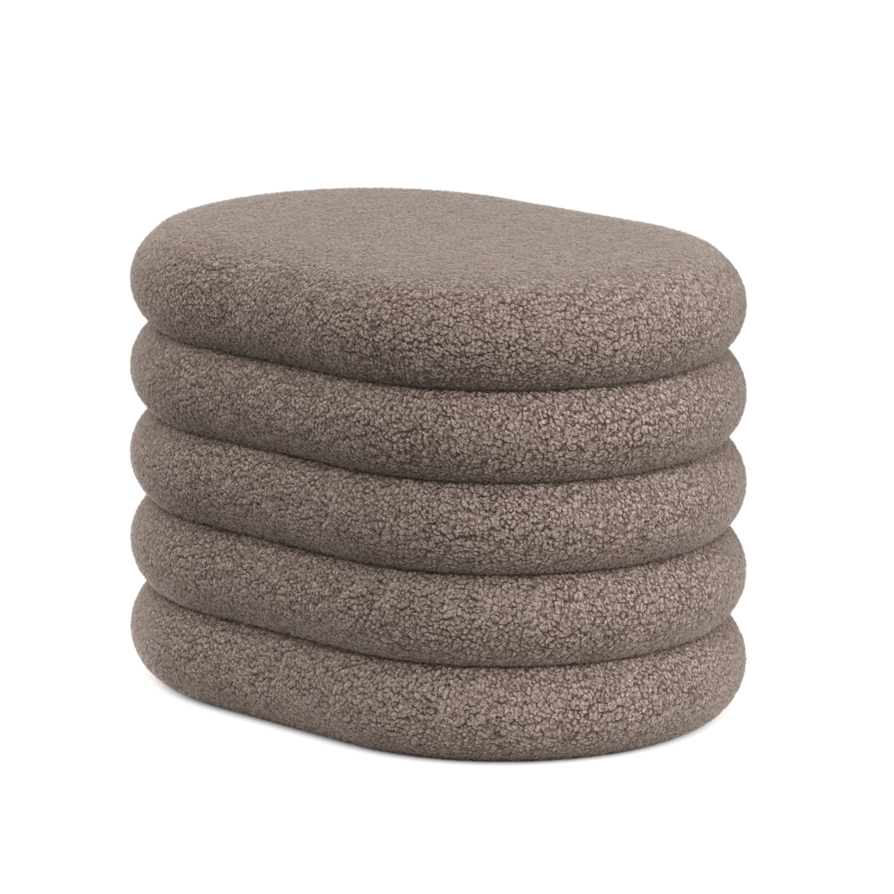 Sitzhocker Teddy PILL mit Stauraum 59 x 45 x 40 cm braun