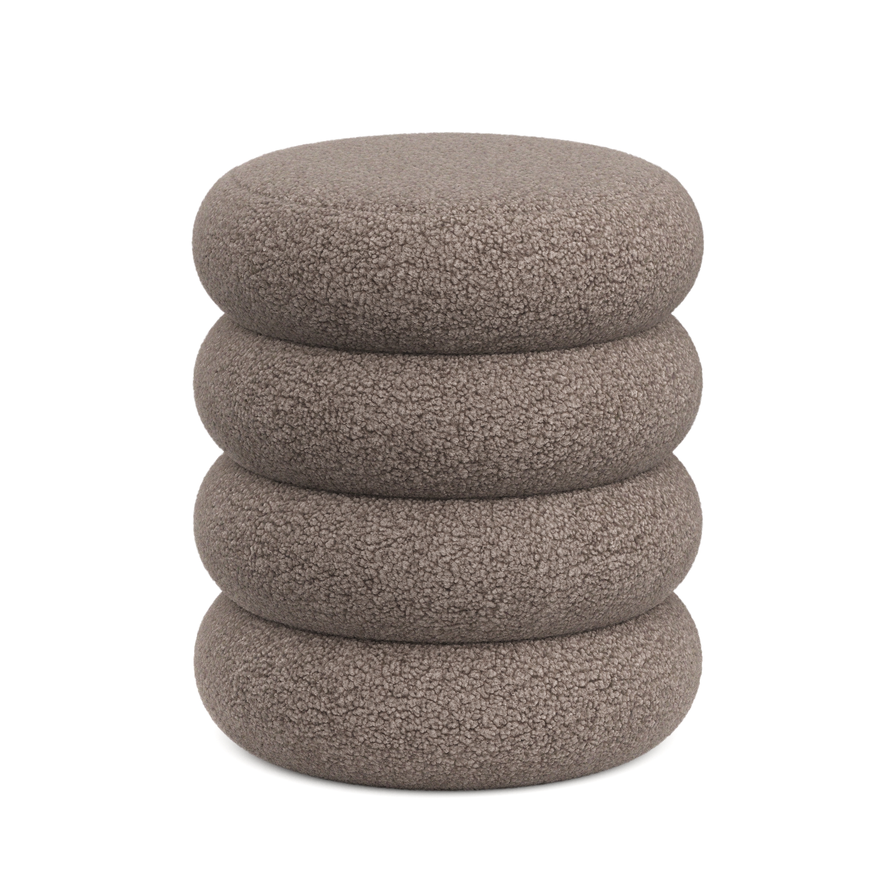 Sitzhocker Teddy JIM mit Stauraum 42 x 45 cm braun