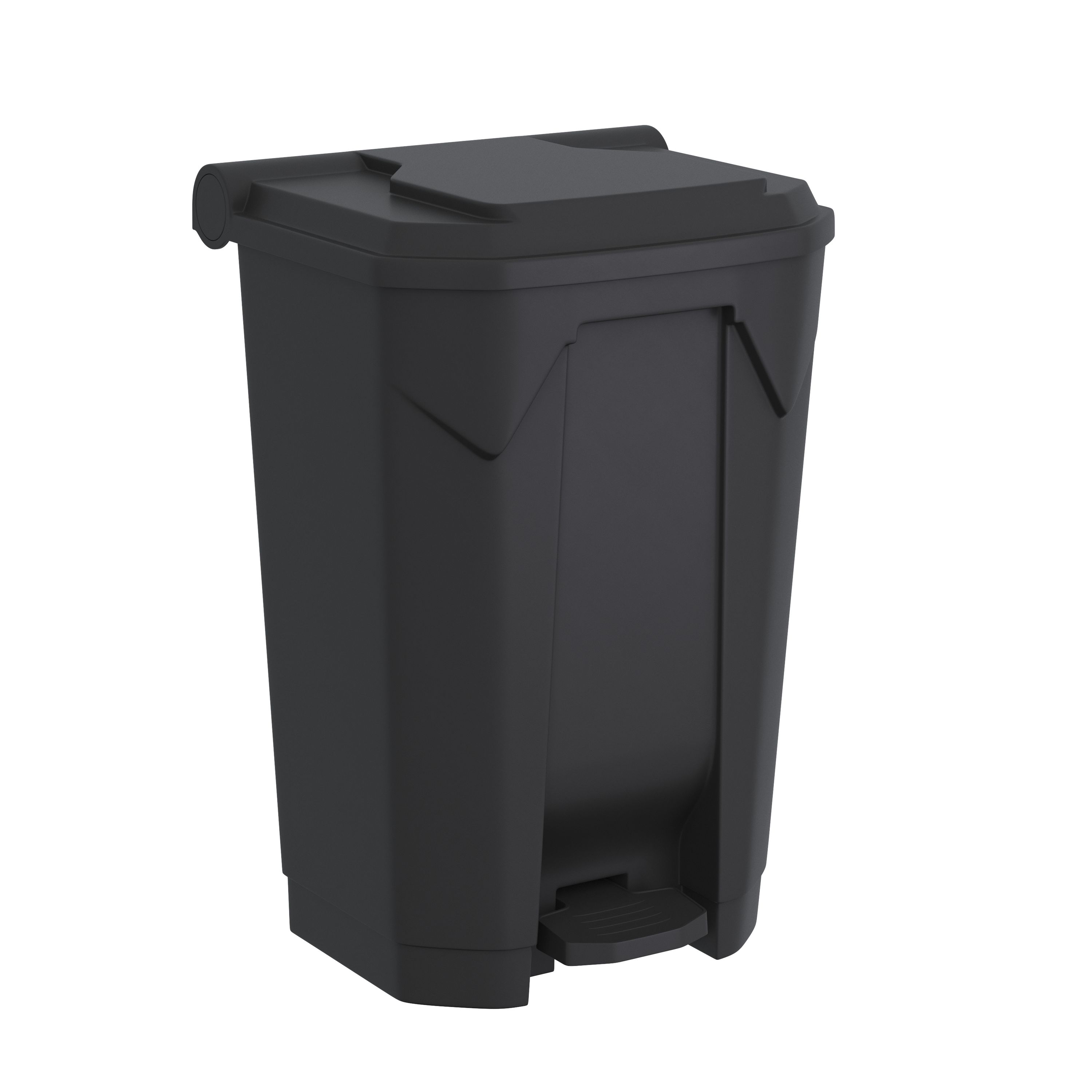 Mülltonne 80L mit Deckel schwarz