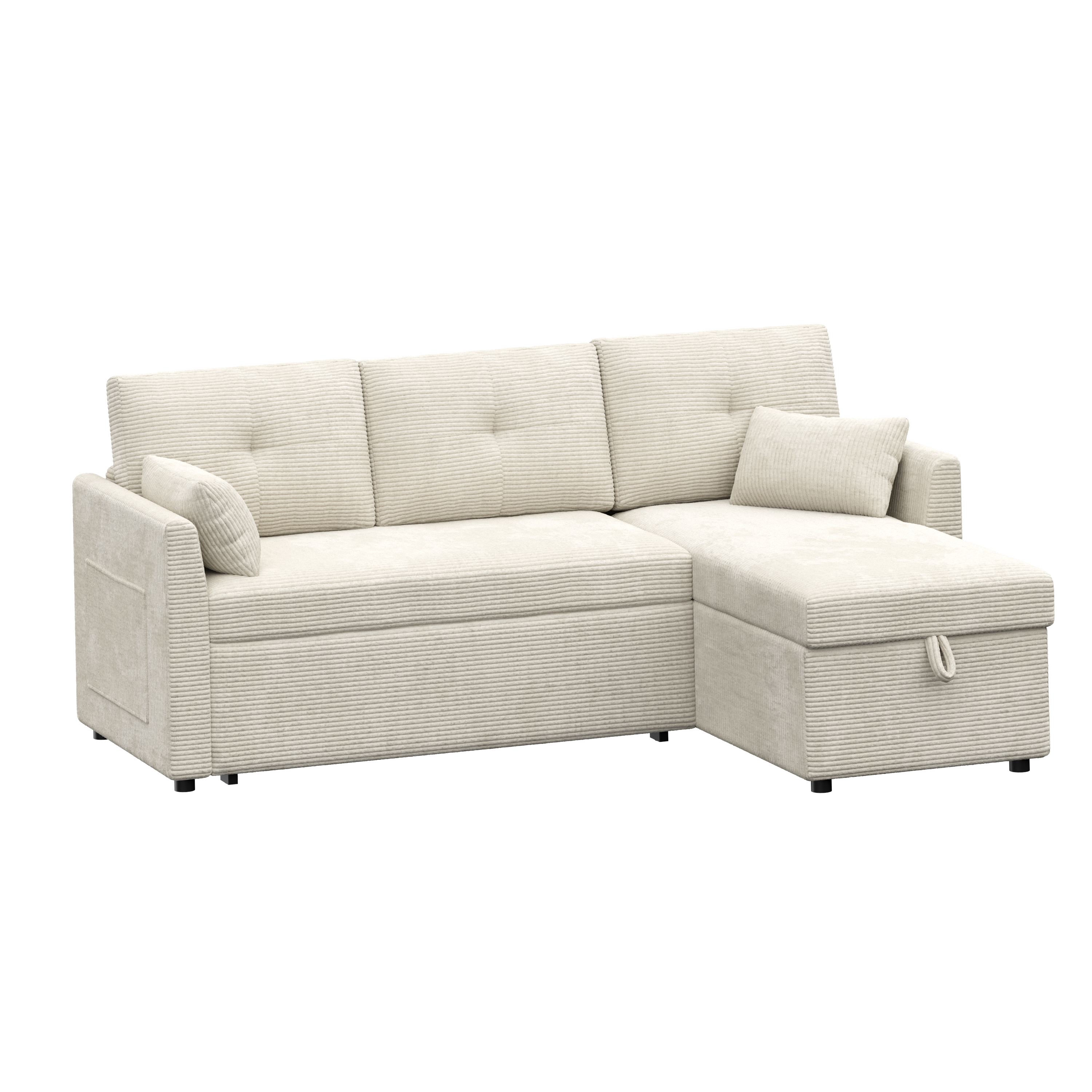 Ecksofa mit Schlaffunktion MIRABEL rechts beige