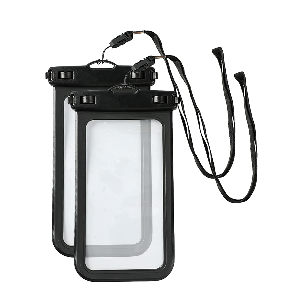 Handyhülle wasserdicht 10.5 x 21.5 cm 2er Set schwarz/transparent