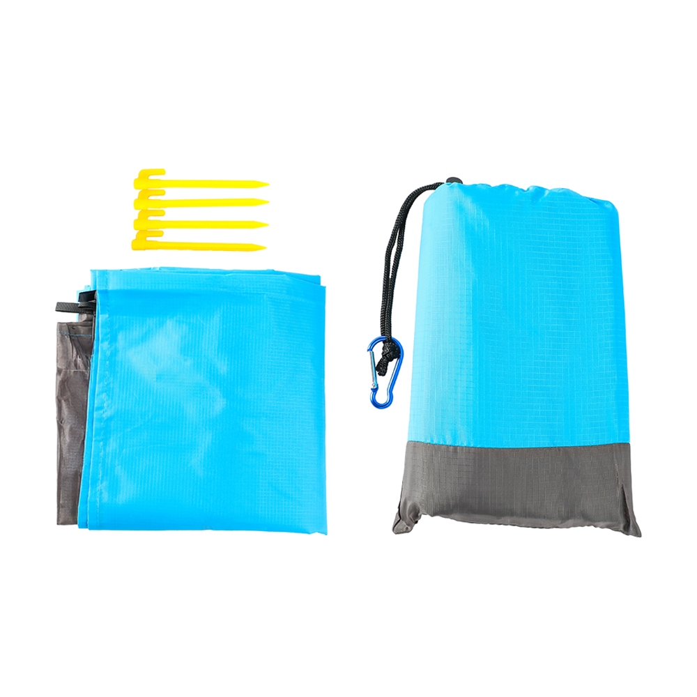 Stranddecke 200 x 210 cm hellblau