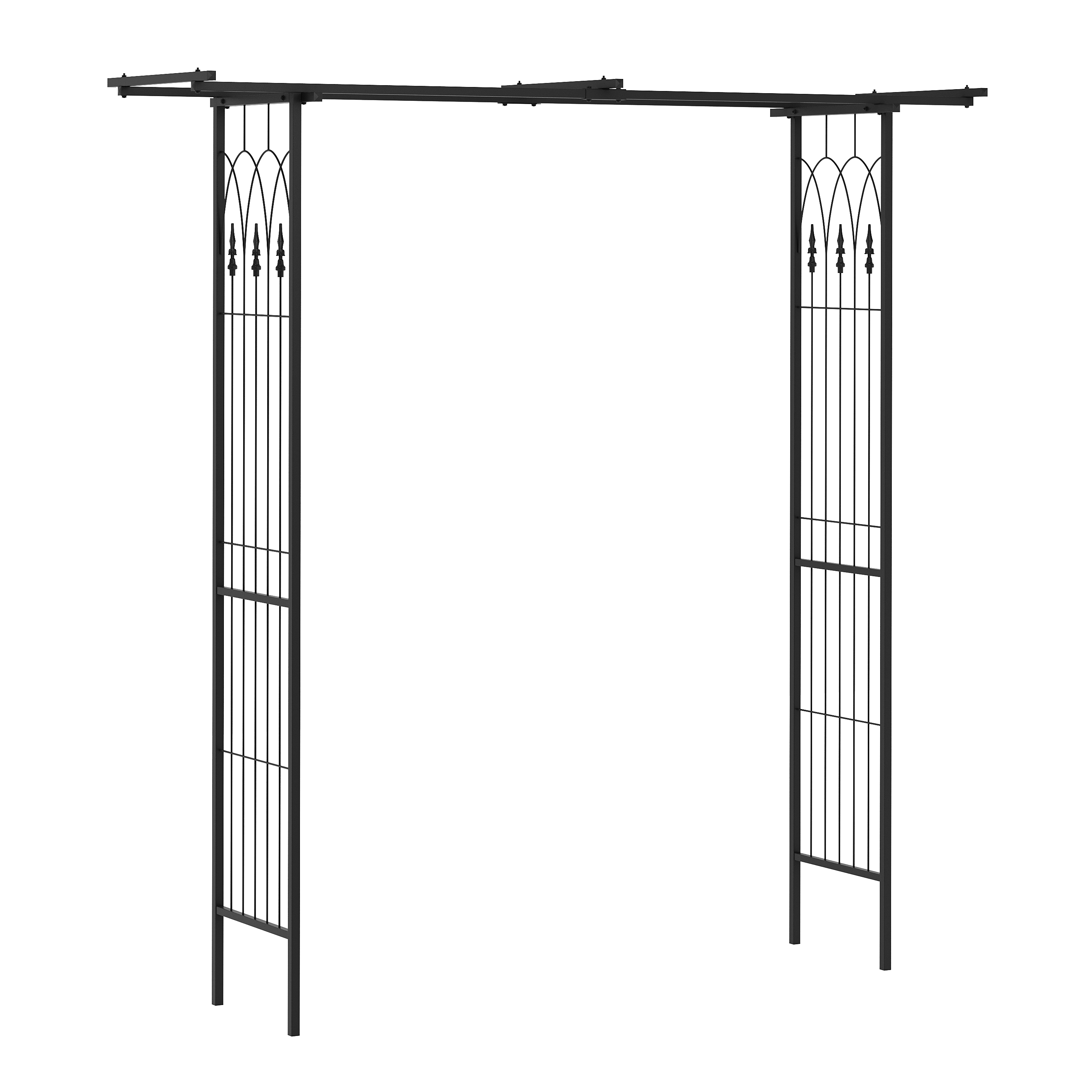 Rosenbogen Pergola 200 x 204 cm schwarz