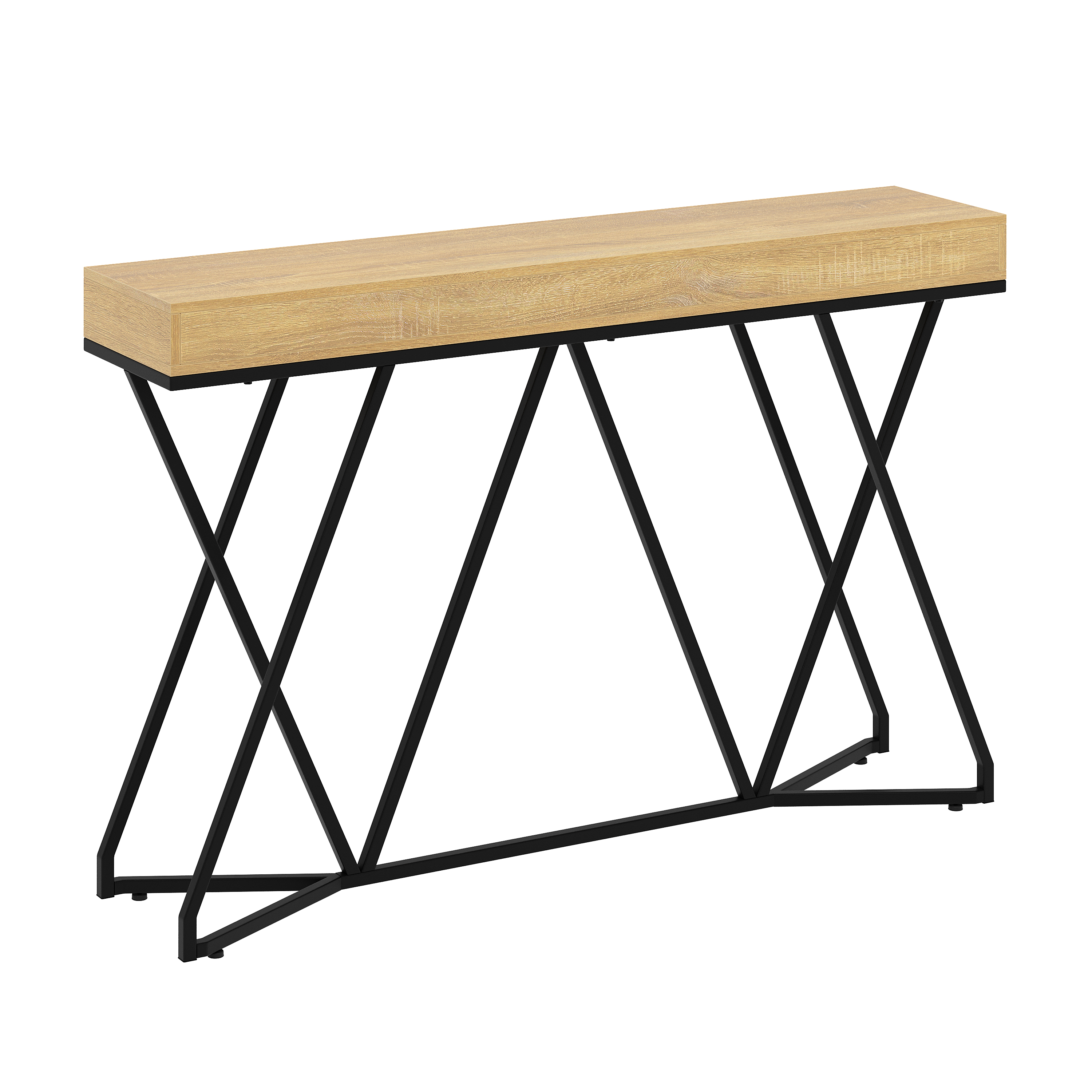 Konsolentisch FENWICK 140 x 90 cm braun/schwarz