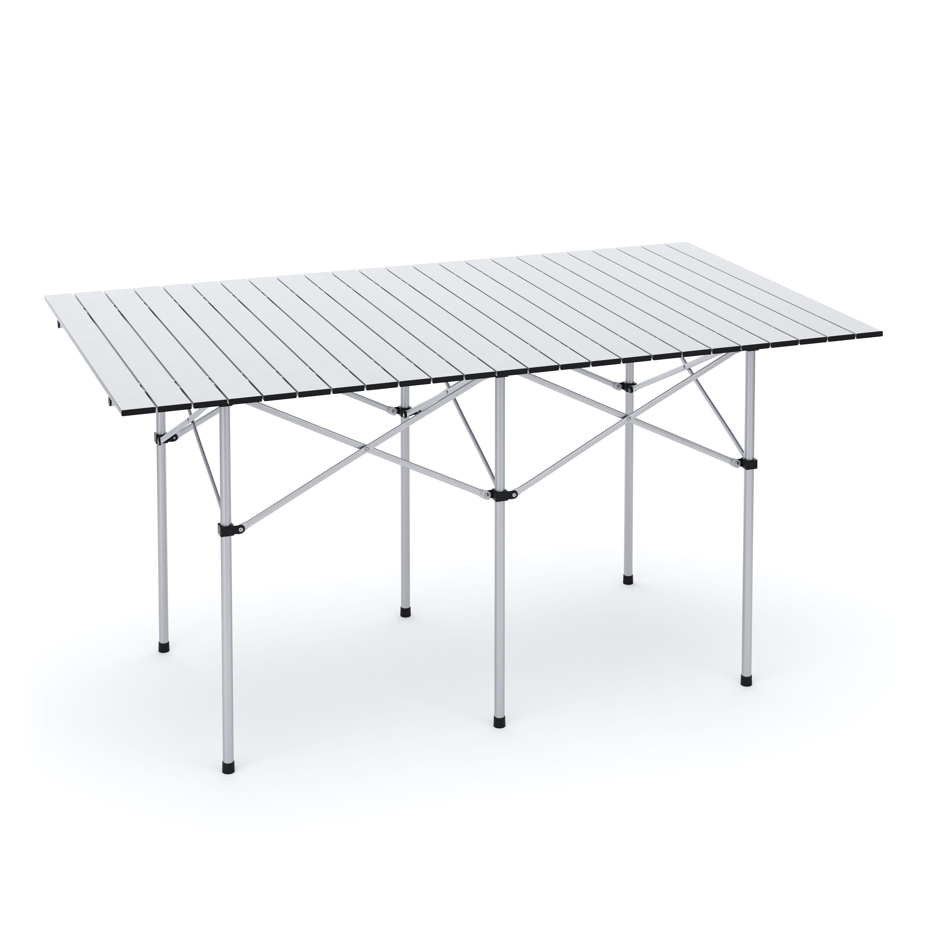 Campingtisch klappbar 140 x 70 cm silber