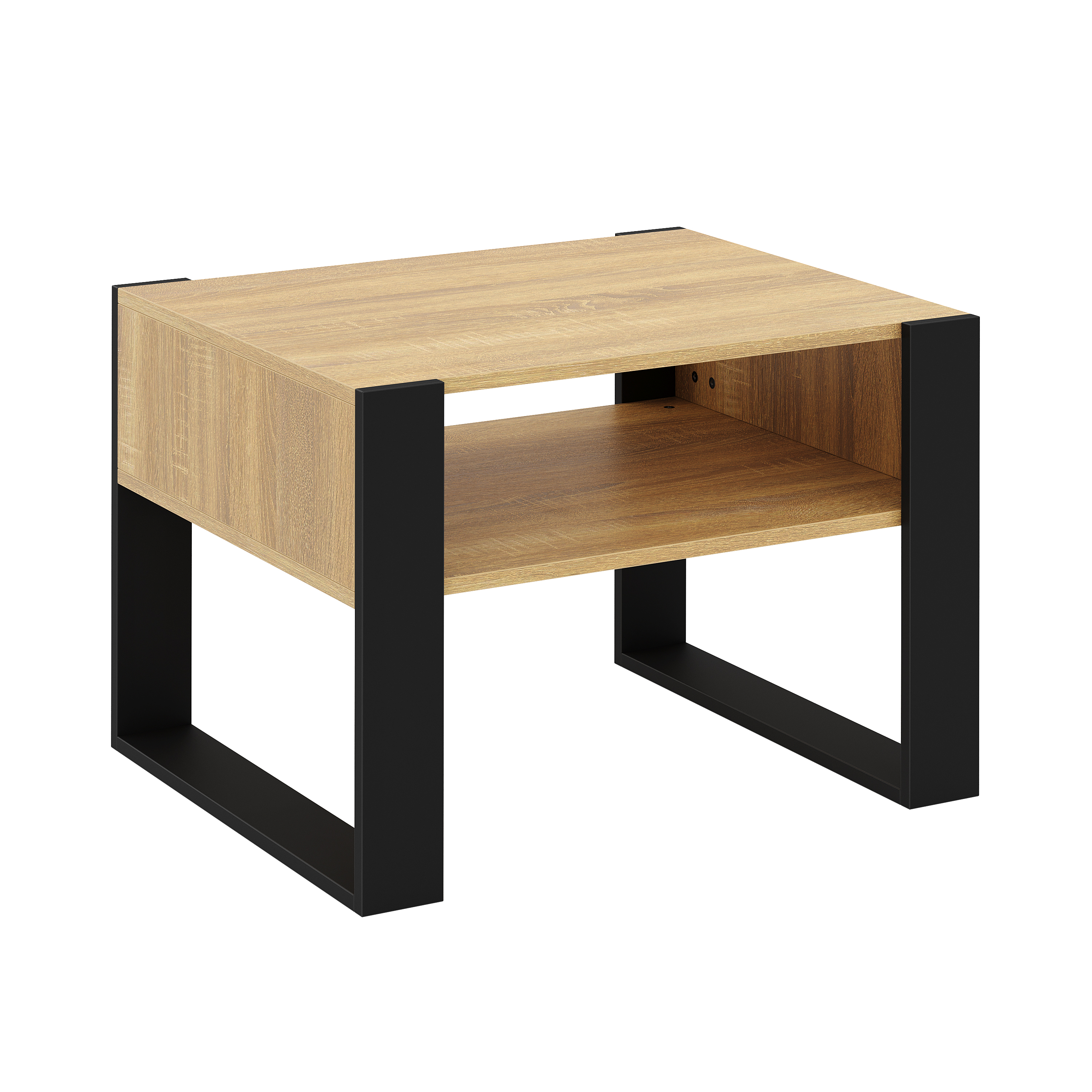 Beistelltisch CHELSEA 65 x 54 x 45 cm braun/schwarz
