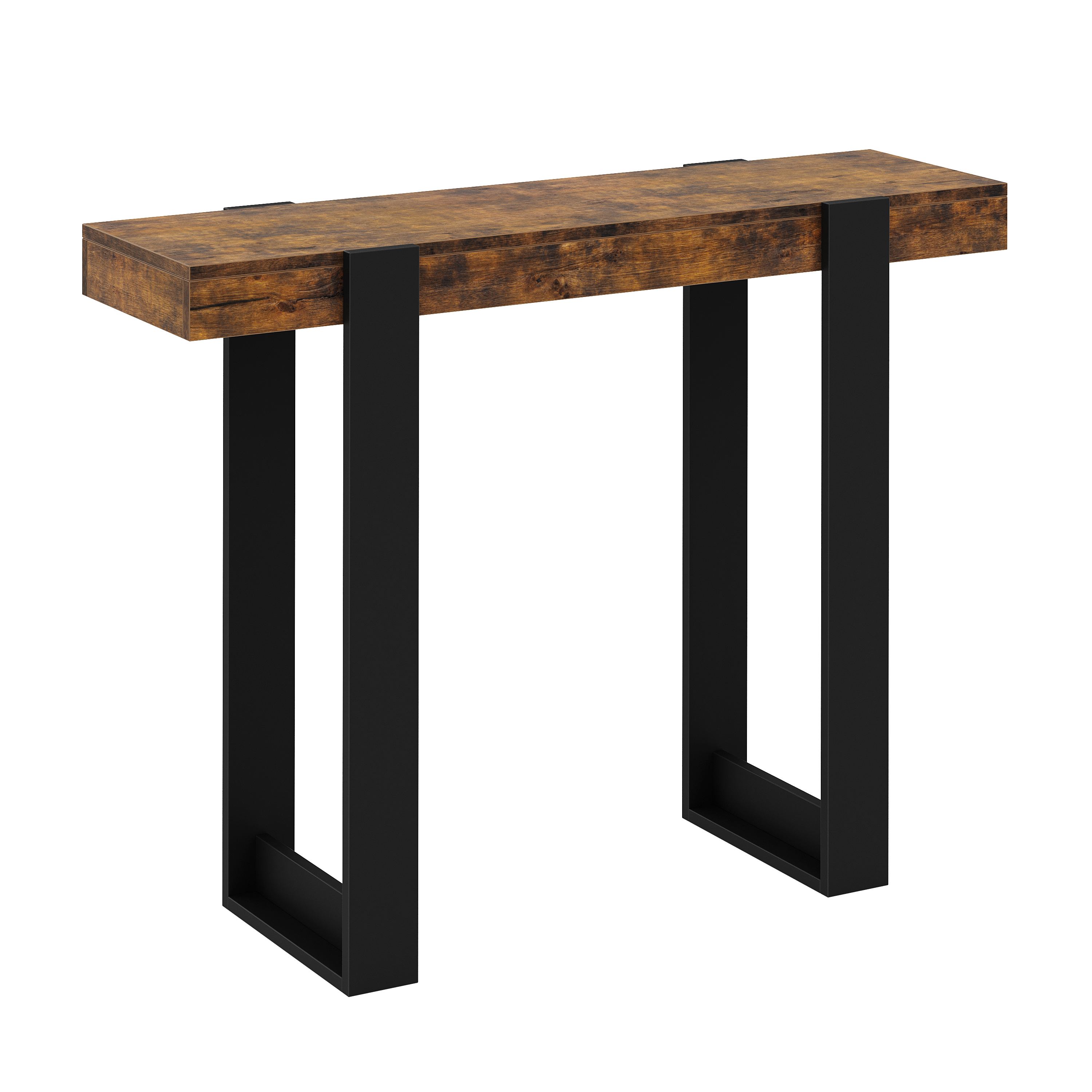 Konsolentisch CHELSEA 100 x 75 cm braun/schwarz