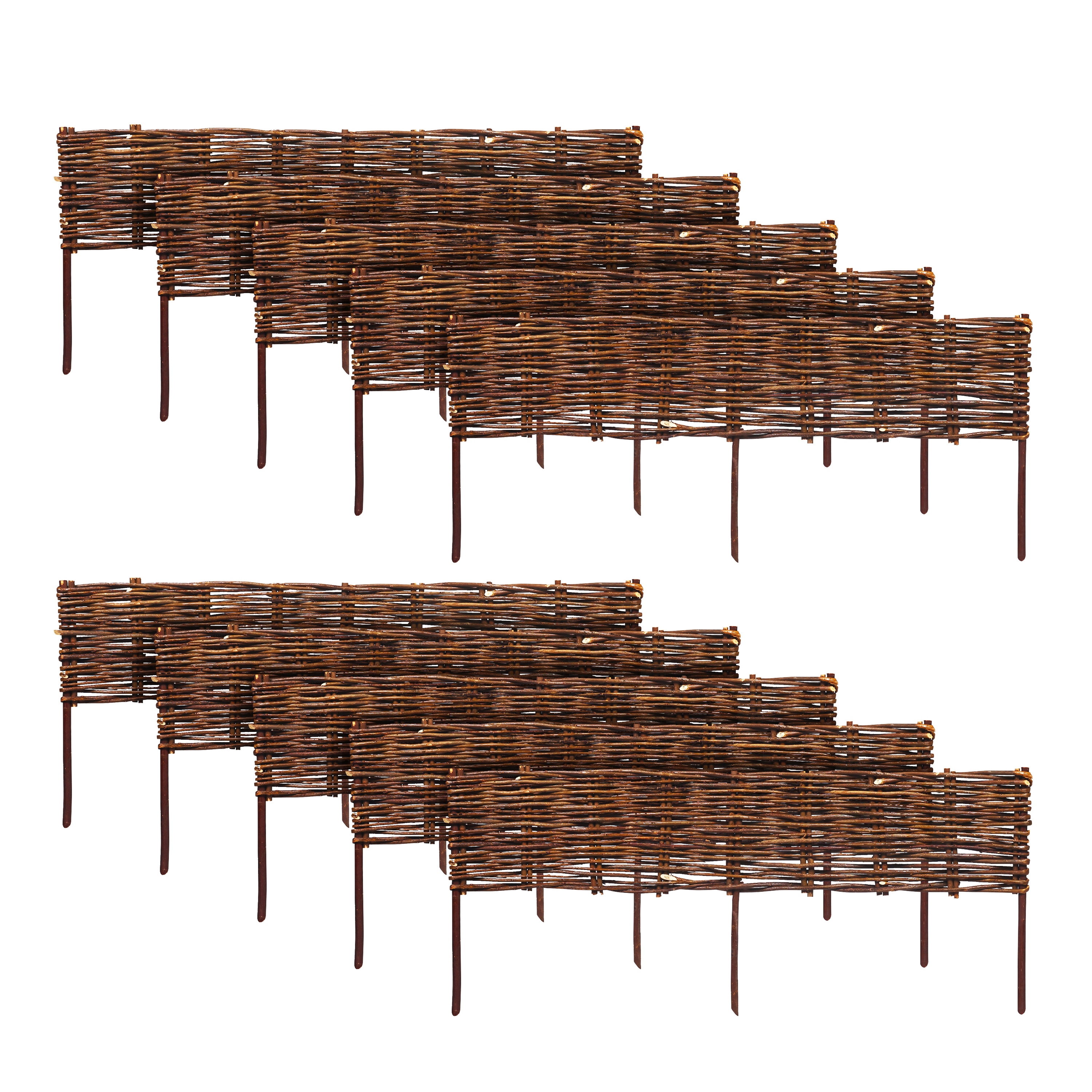Beeteinfassung Weide geflochten 10er Set 100 x 20 cm