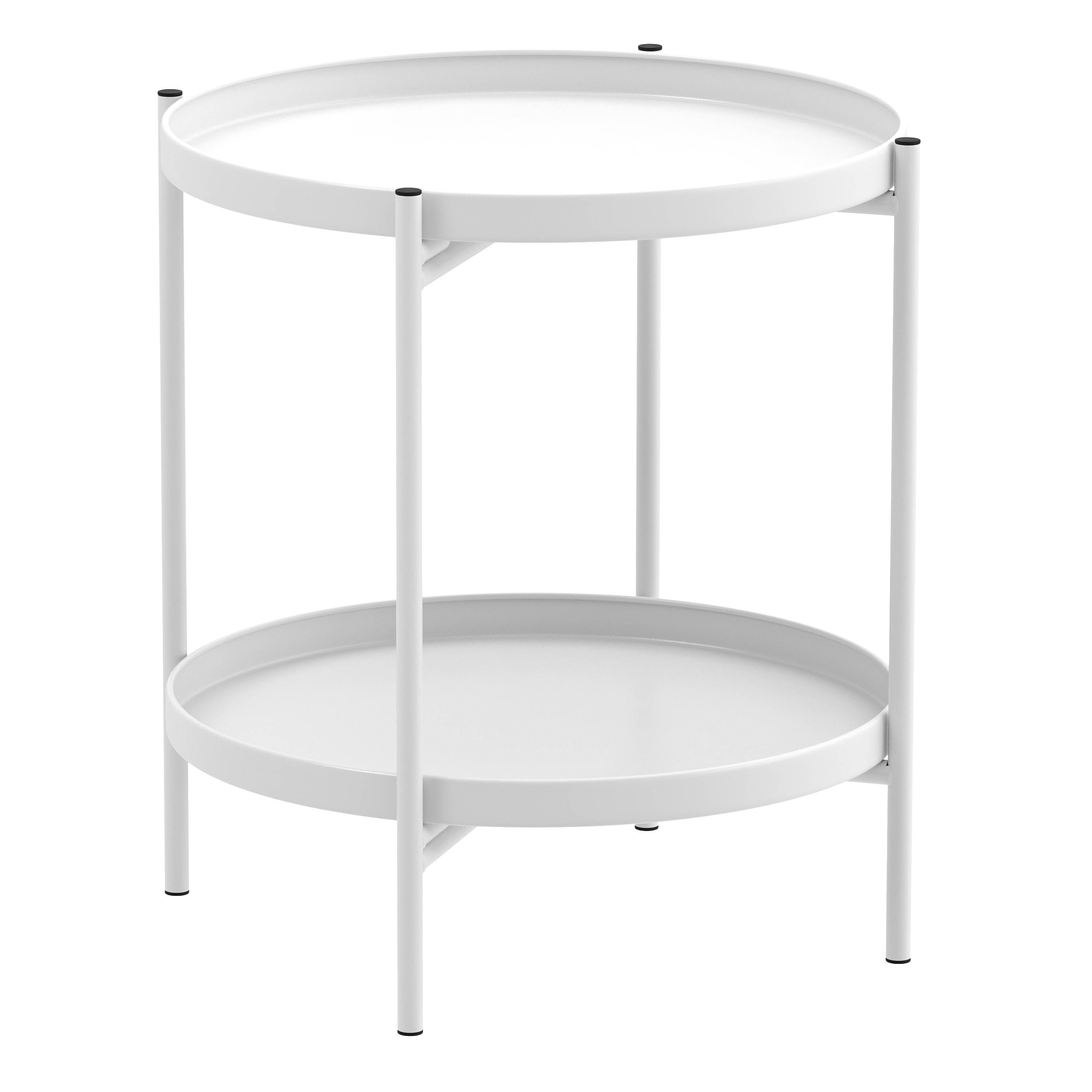 Beistelltisch Metall BRIELLA rund 45 x 53 cm weiss