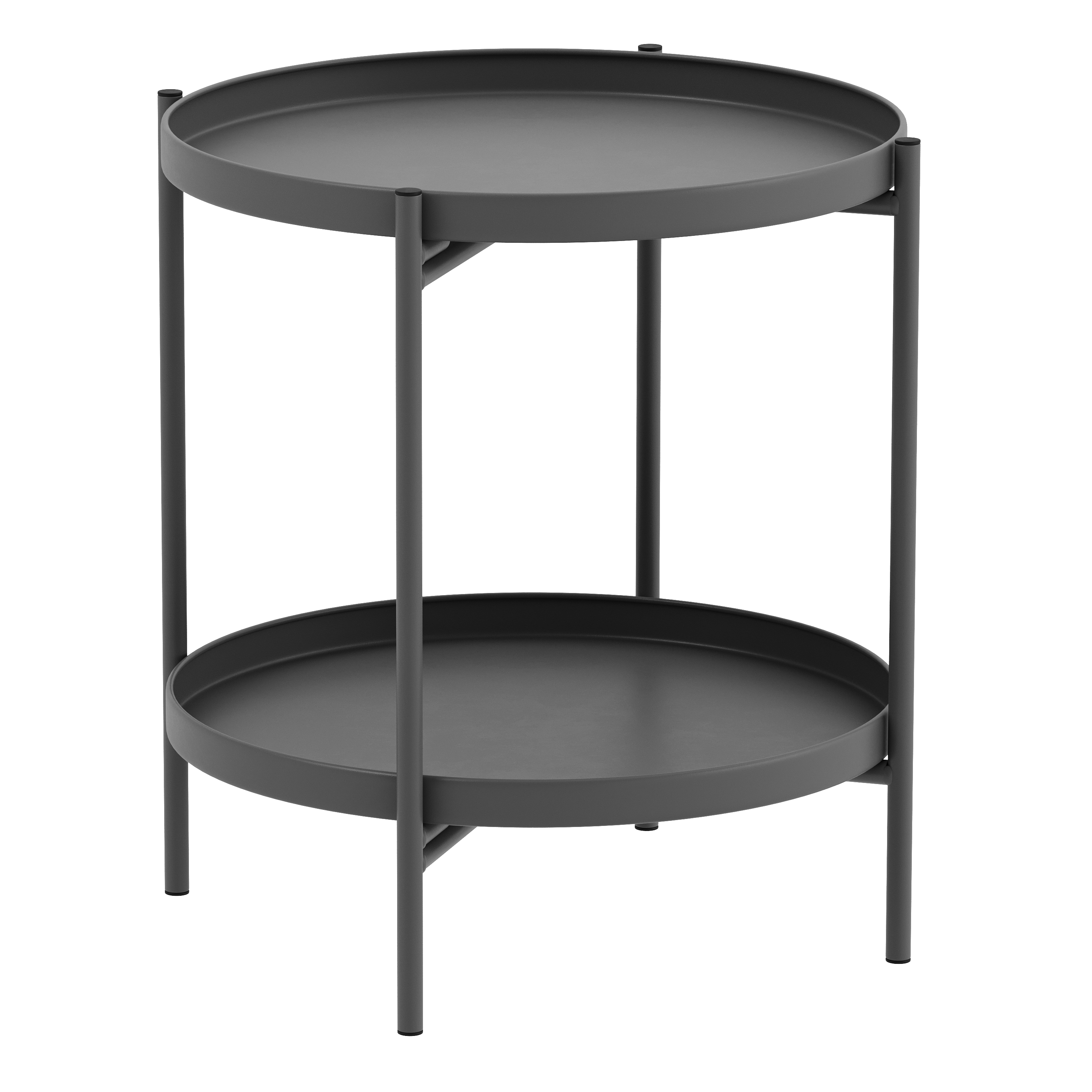 Beistelltisch Metall BRIELLA rund 45 x 53 cm anthrazit