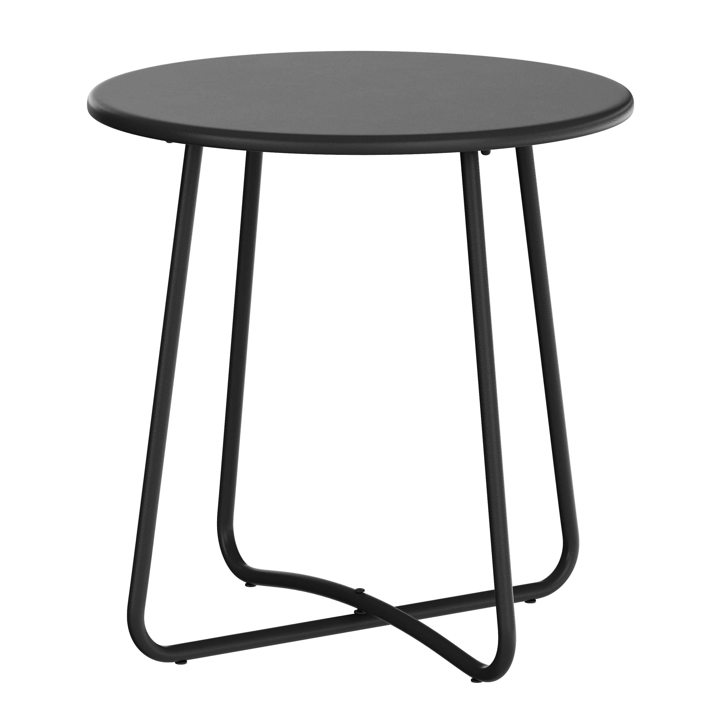 Beistelltisch Metall BELVRA rund 45 x 46 cm schwarz