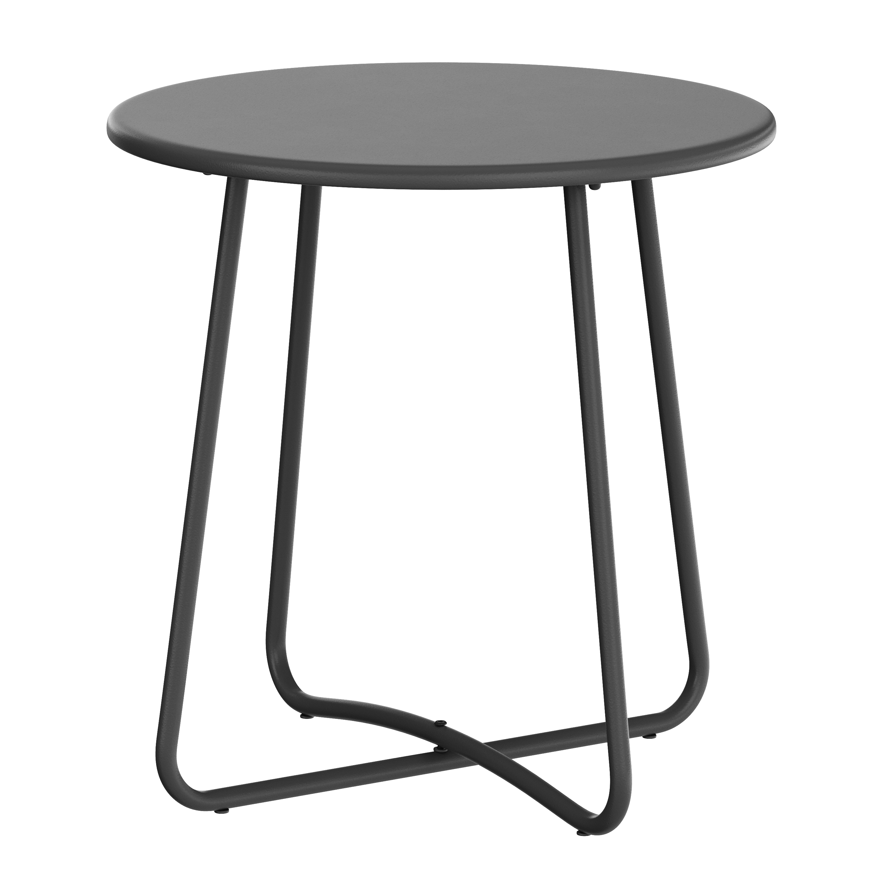 Beistelltisch Metall BELVRA rund 45 x 46 cm anthrazit