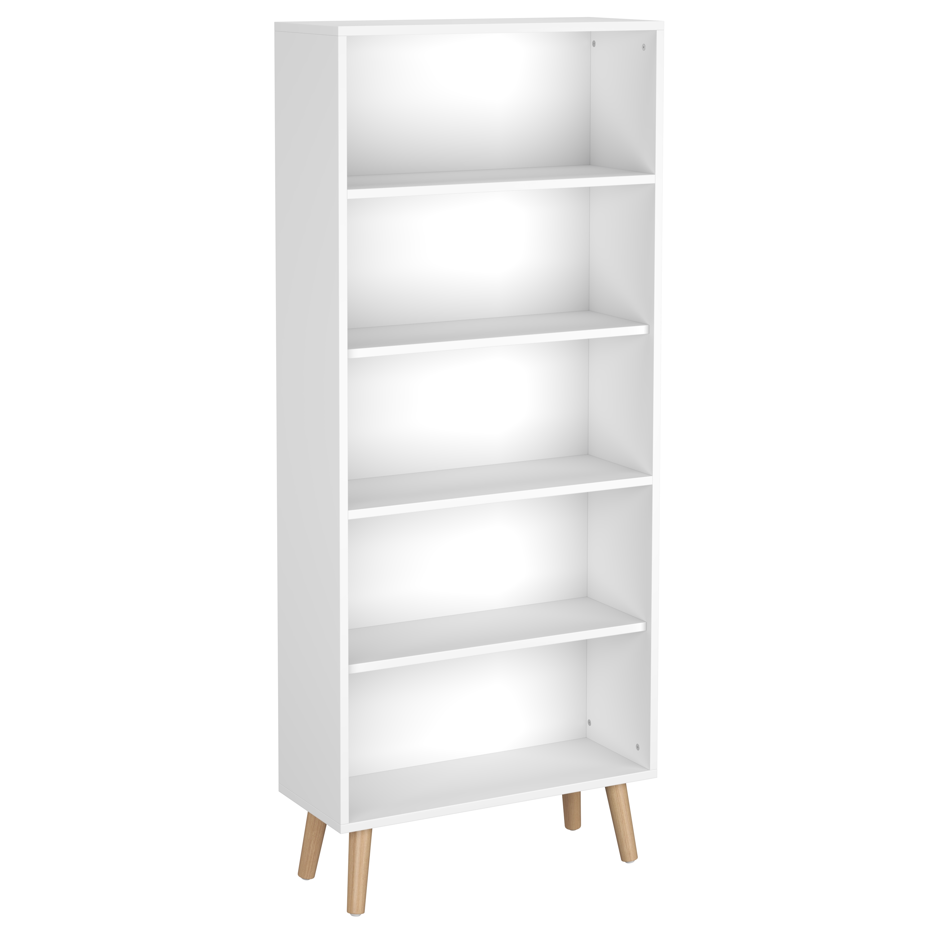 Bücherregal NORDIC 60 x 24 x 144 cm weiss