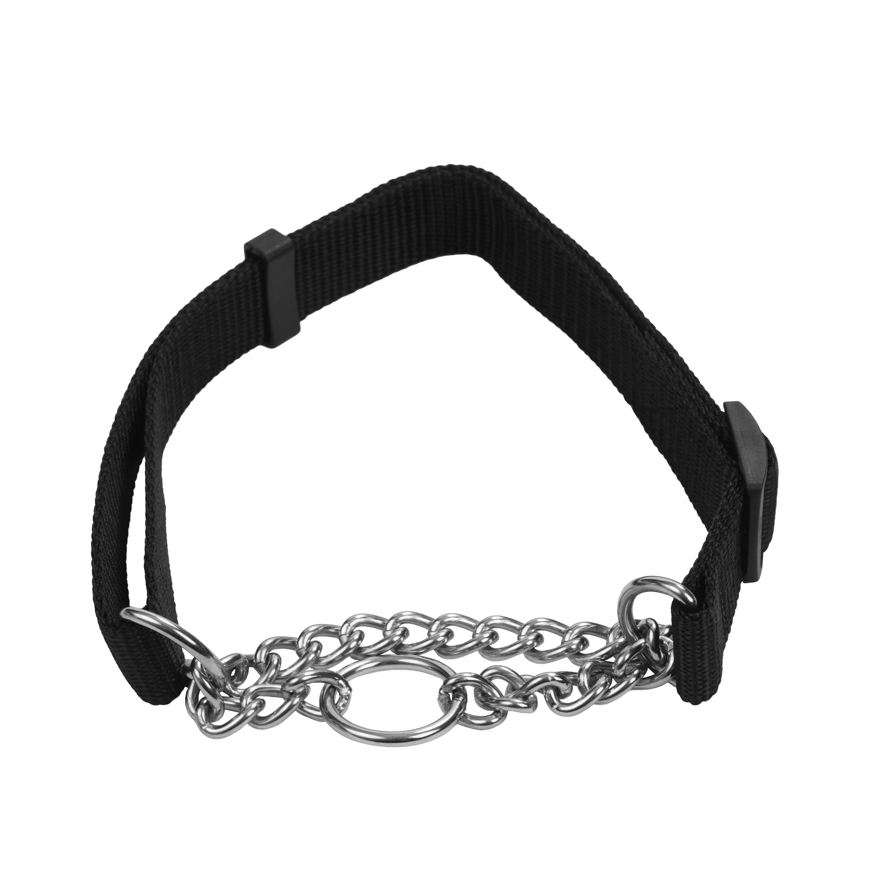 Hundehalsband mit Zugstopp 40 - 72 cm schwarz