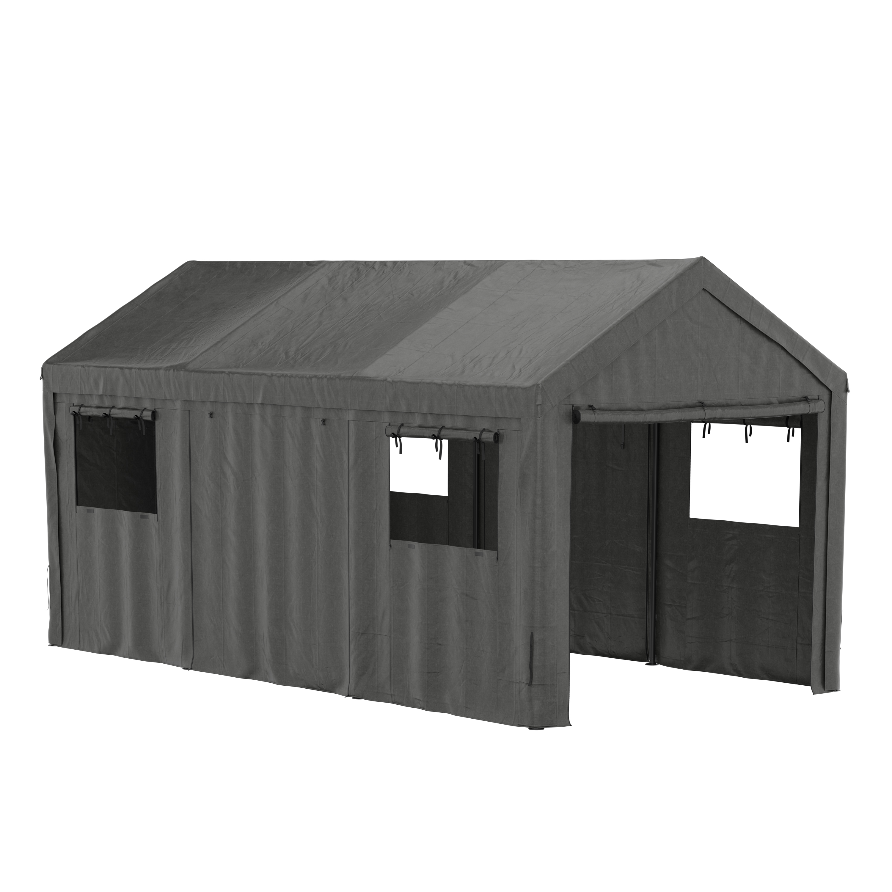 Faltpavillon BORTU 6 x 3 m anthrazit inkl. 4 Seitenwände