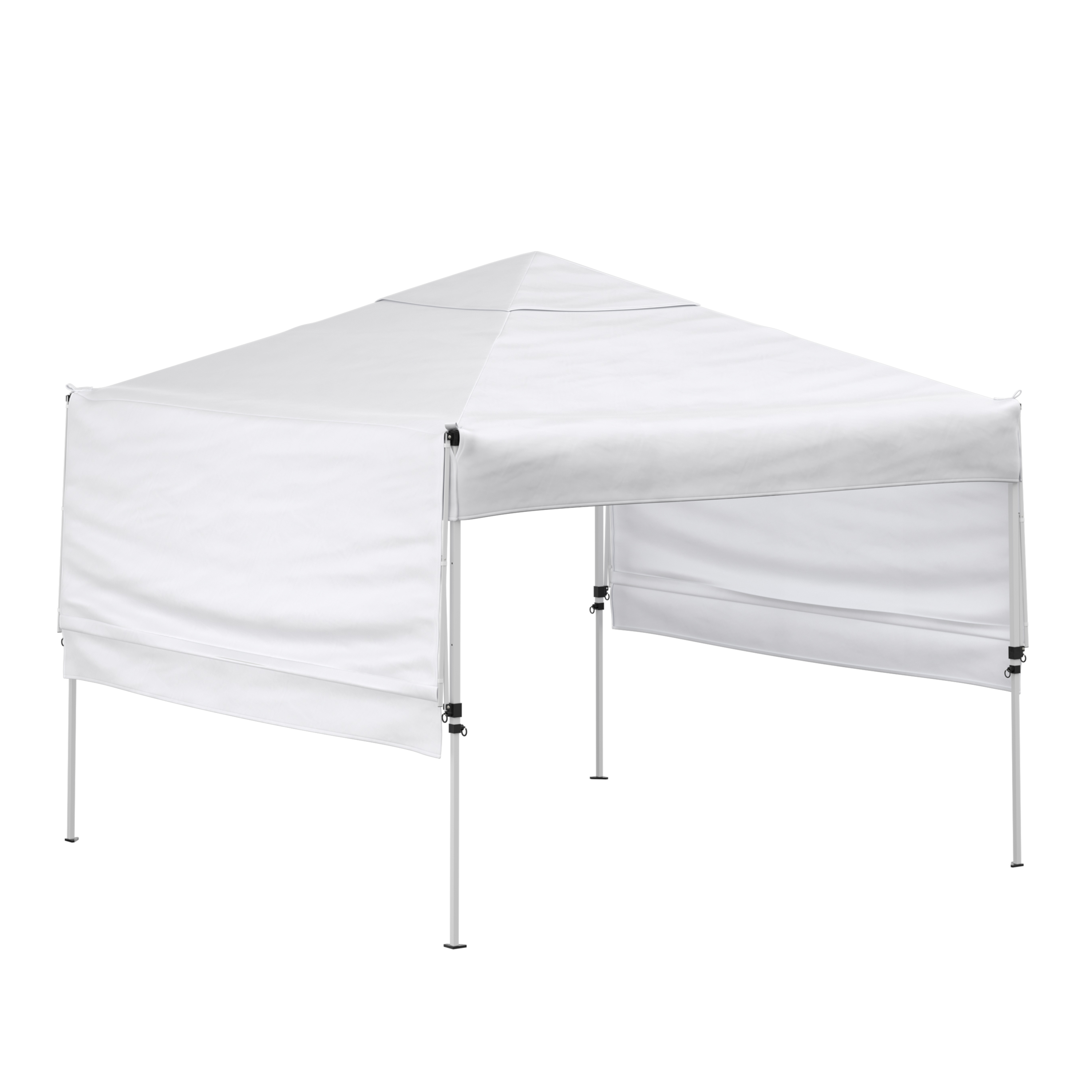Faltpavillon LISON mit Seitenflügel 3 x 3 m weiss