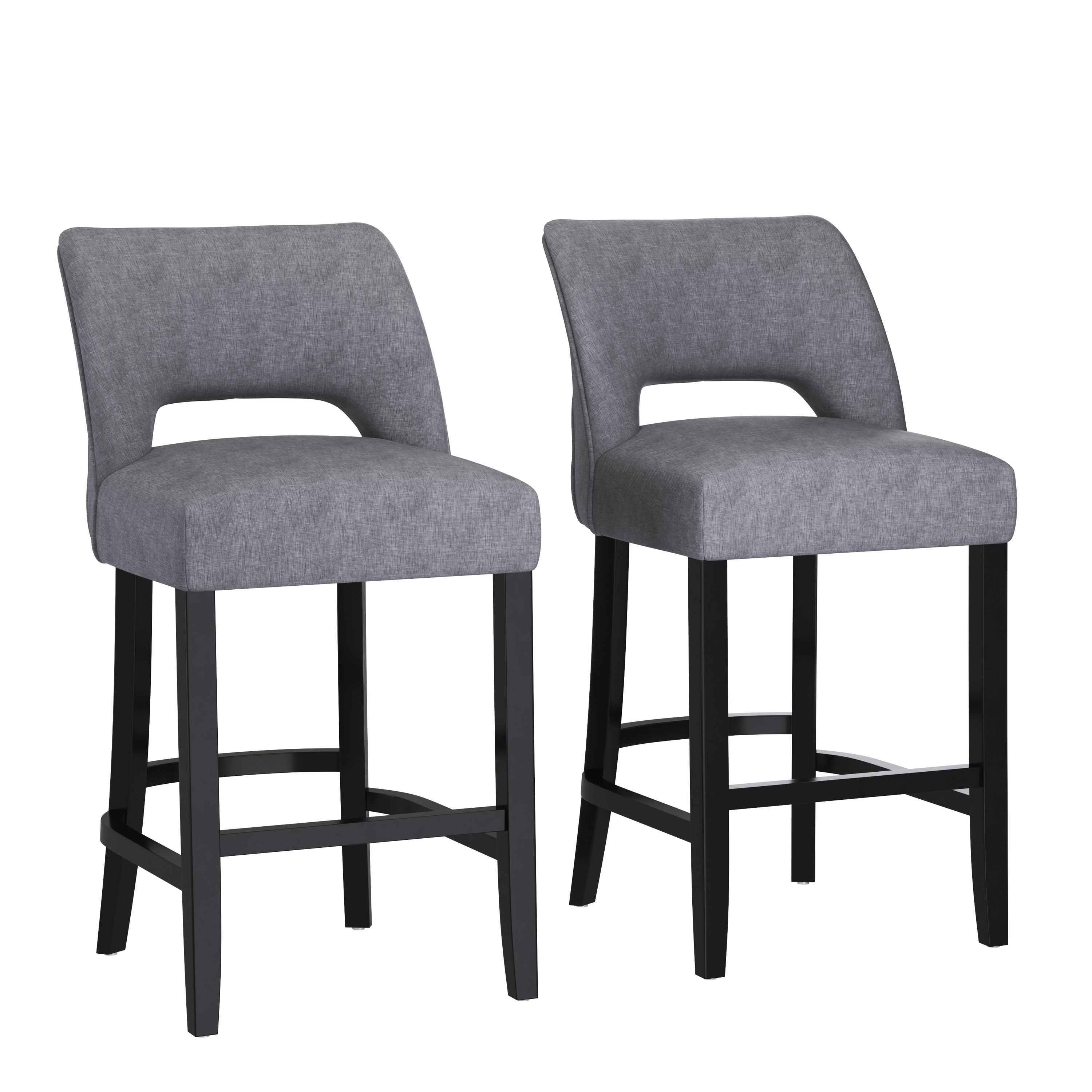 Barhocker SIVARA 2er Set anthrazit