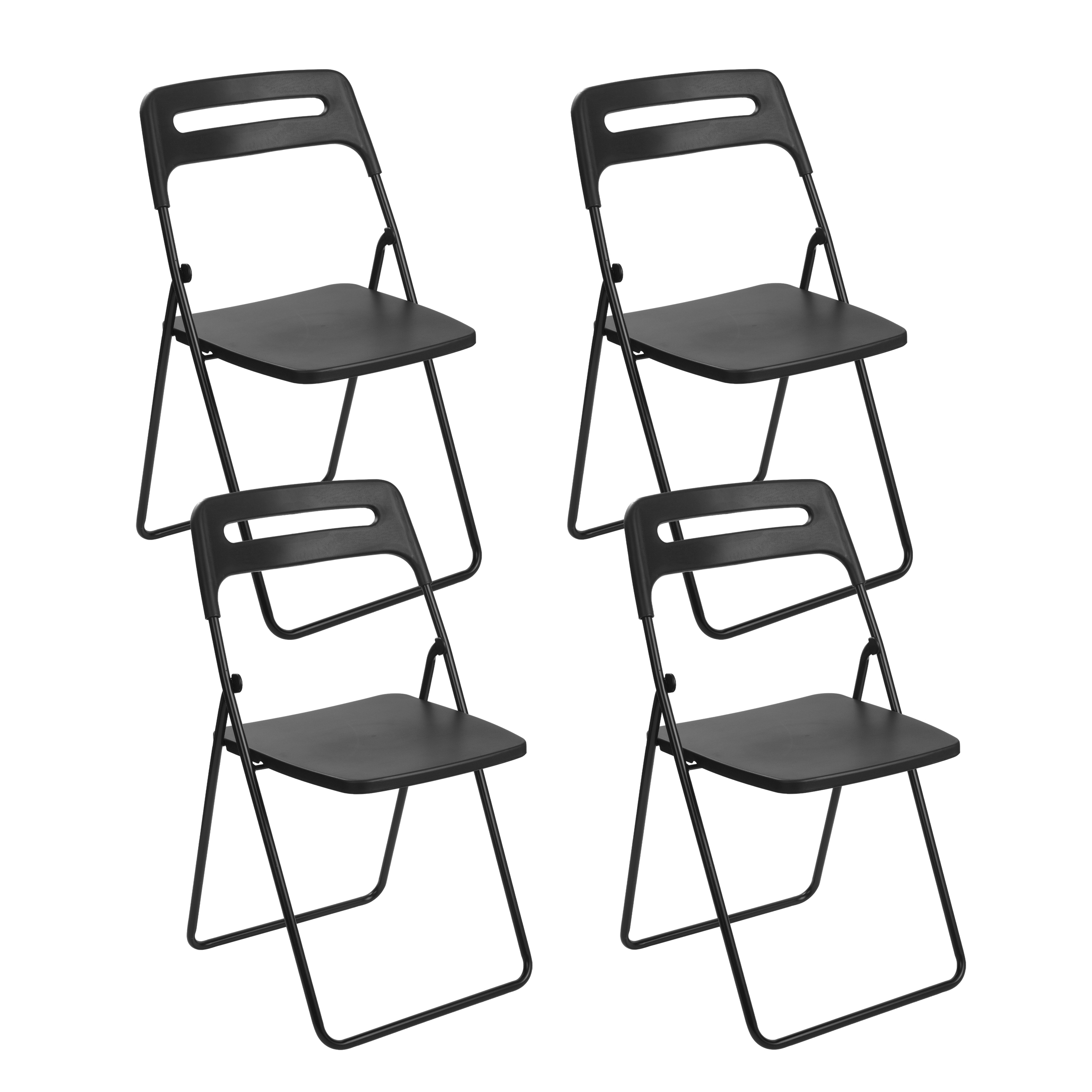 Gartenstuhl KLEO klappbar 4er Set schwarz