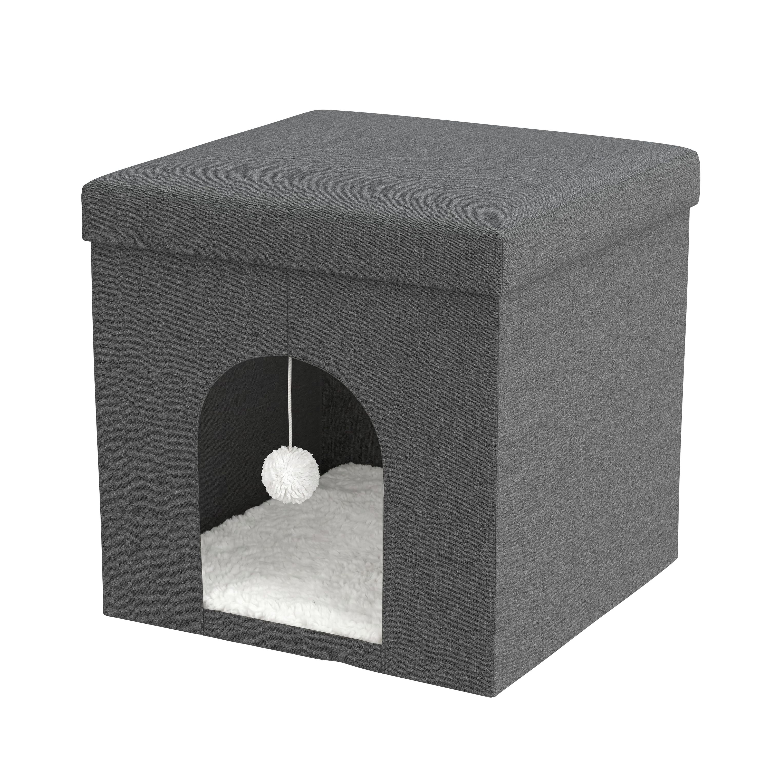 Katzenbett Höhle FRANIA faltbar 38 x 38 x 38 cm anthrazit
