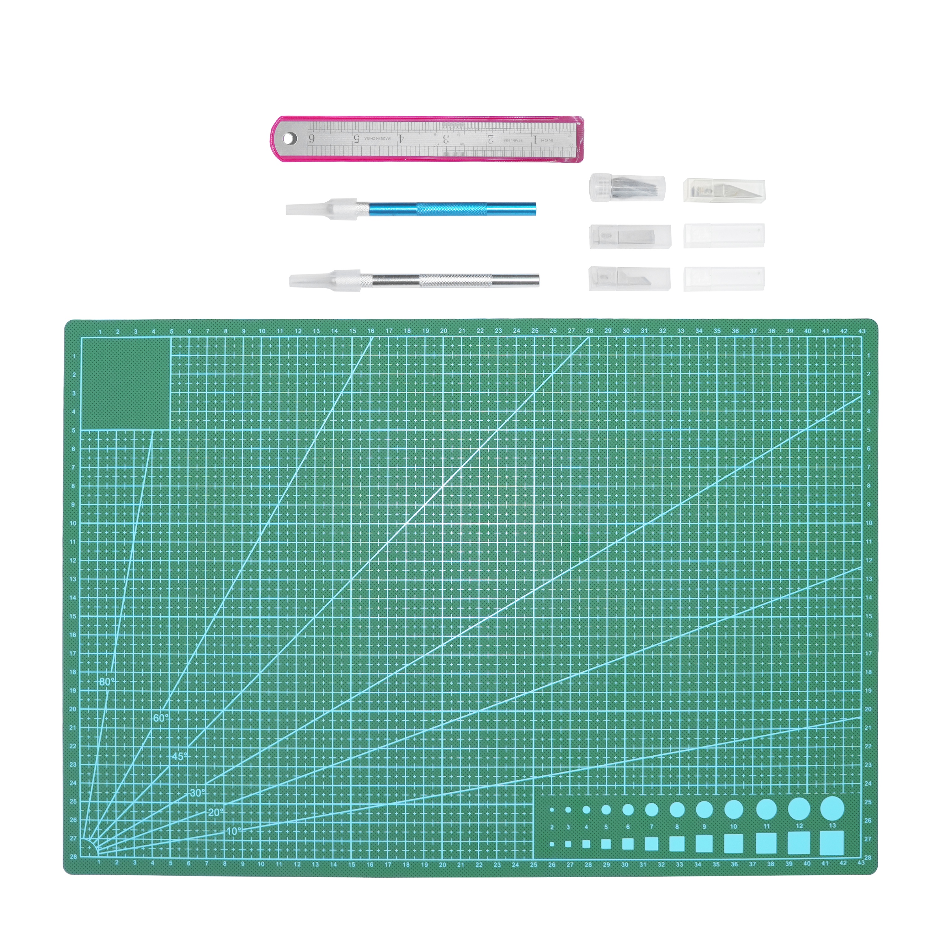 Schneidematte Set 45 x 30 cm mit Werkzeug 50-teilig