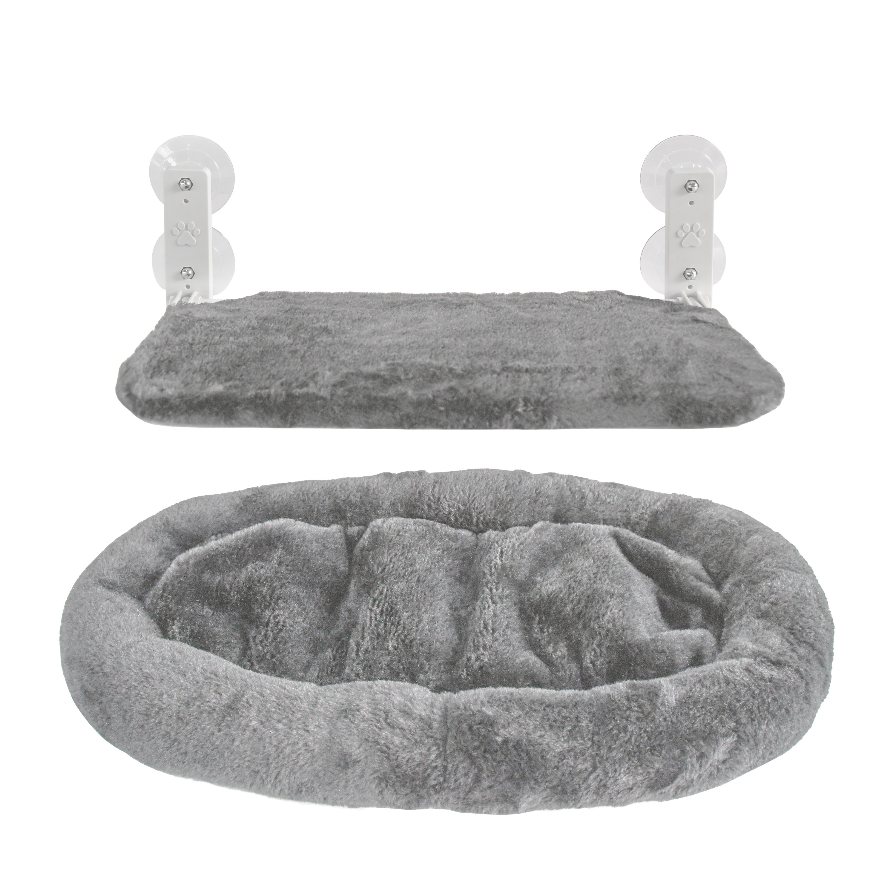 Katzenbett Fensterliege 60 x 30 cm grau
