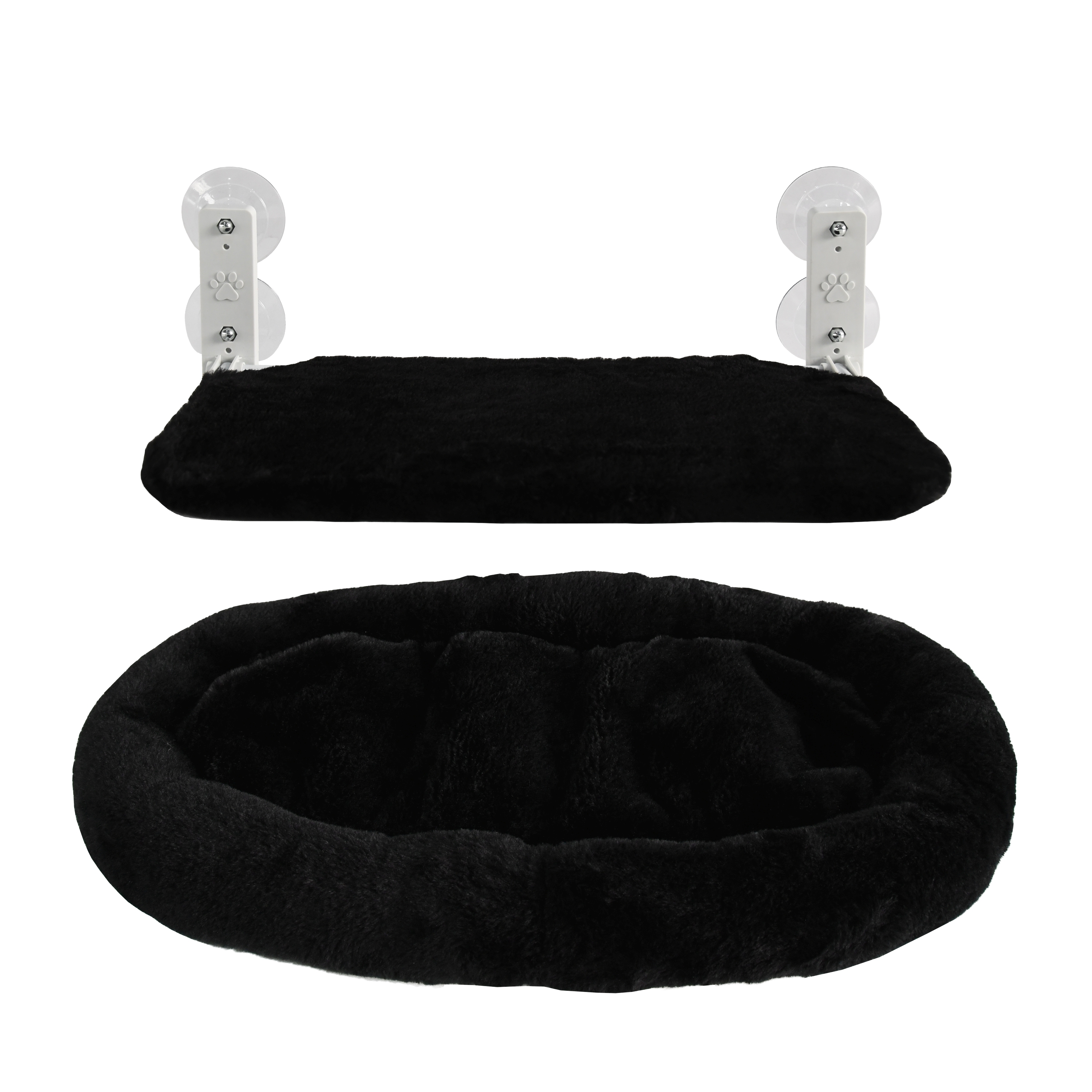 Katzenbett Fensterliege 60 x 30 cm schwarz