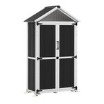 Gerätehaus 102 x 52 x 169 cm schwarz/weiss Anzeigebild