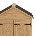 Gerätehaus Holz 100 x 56 x 178 cm Nahaufnahme frontal