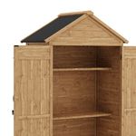 Gerätehaus Holz 100 x 56 x 178 cm Nahaufnahme Innenseite