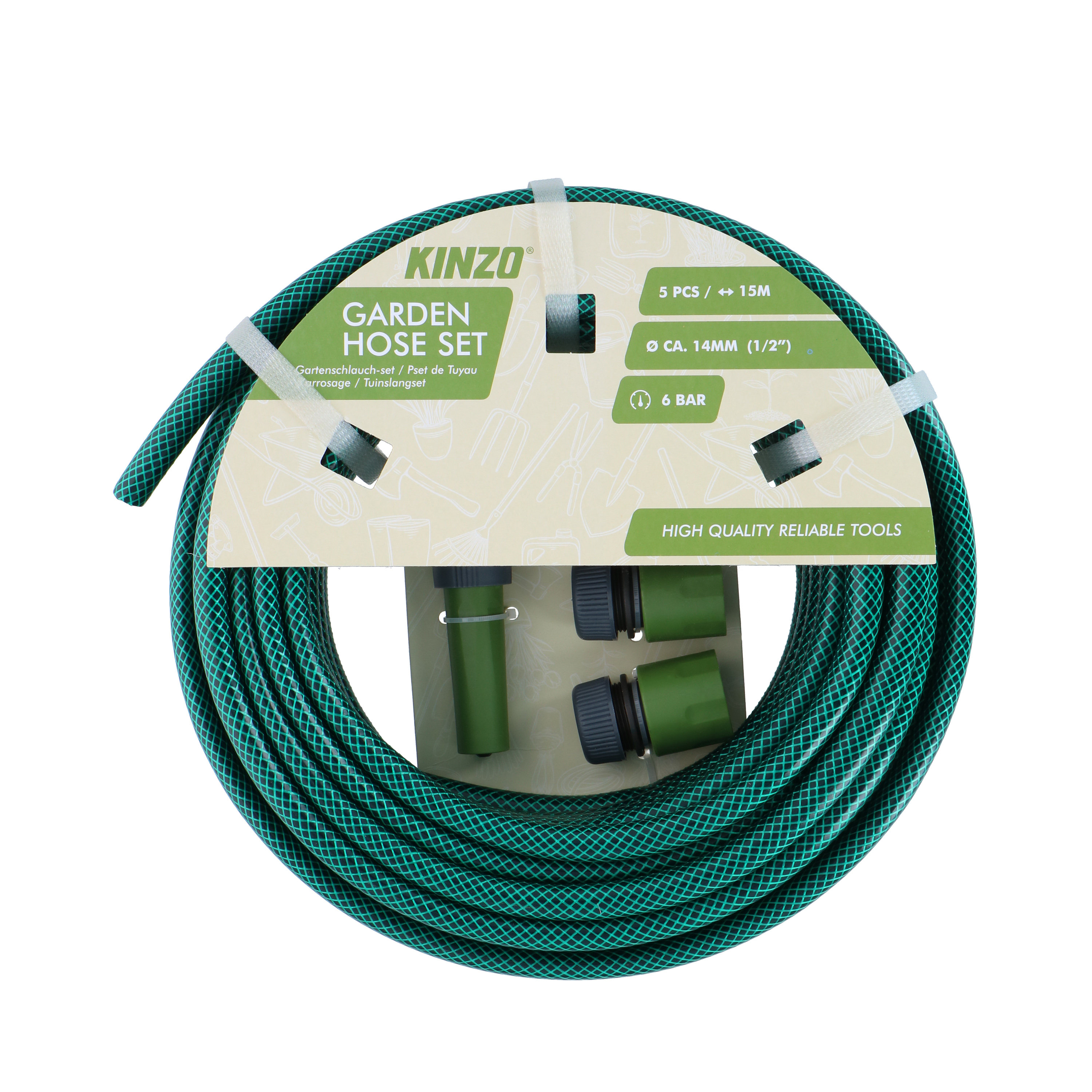 Gartenschlauch Set 5-teilig 15 m