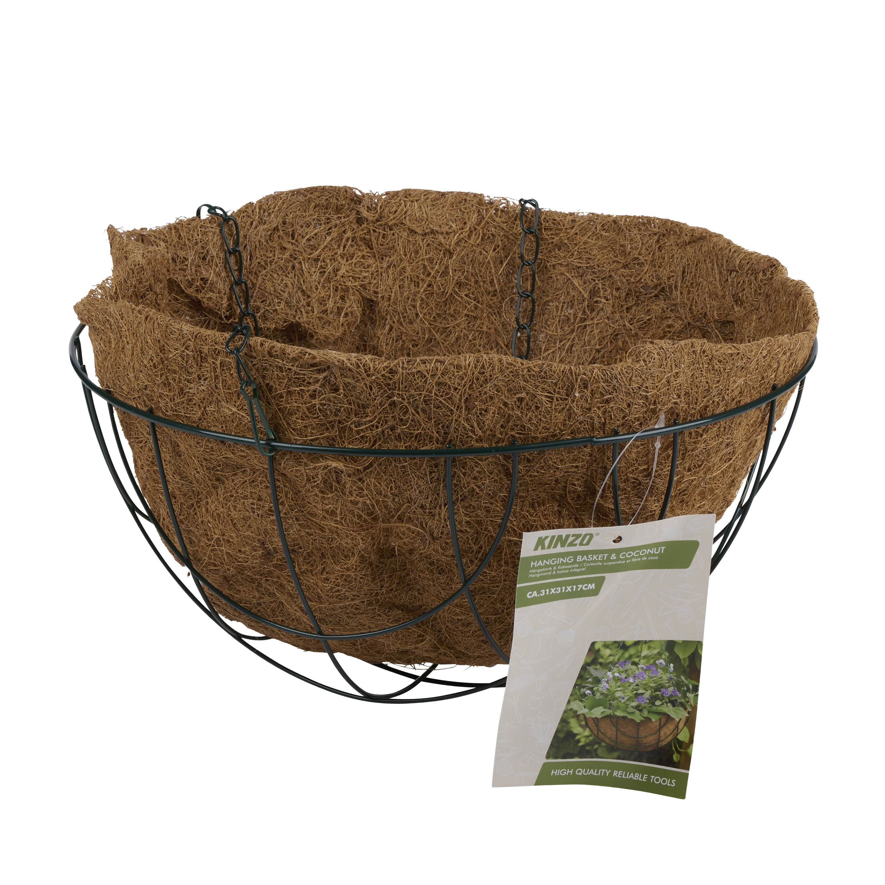 Hängekorb mit Kokoserde 31 cm