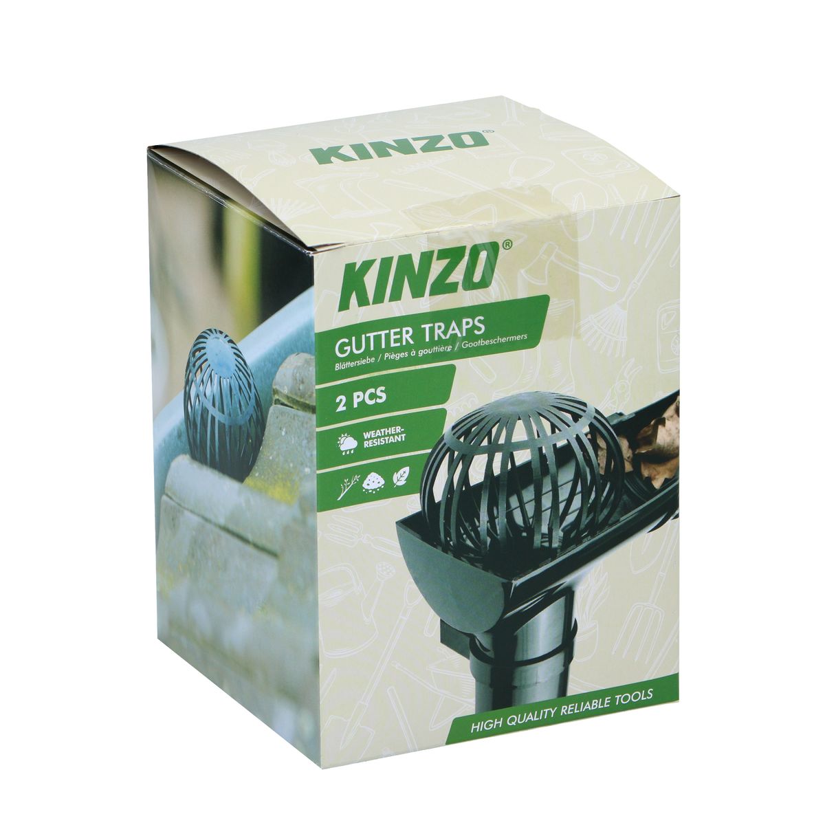 Fallrohrsiebe 12 cm 2er Set Verpackung