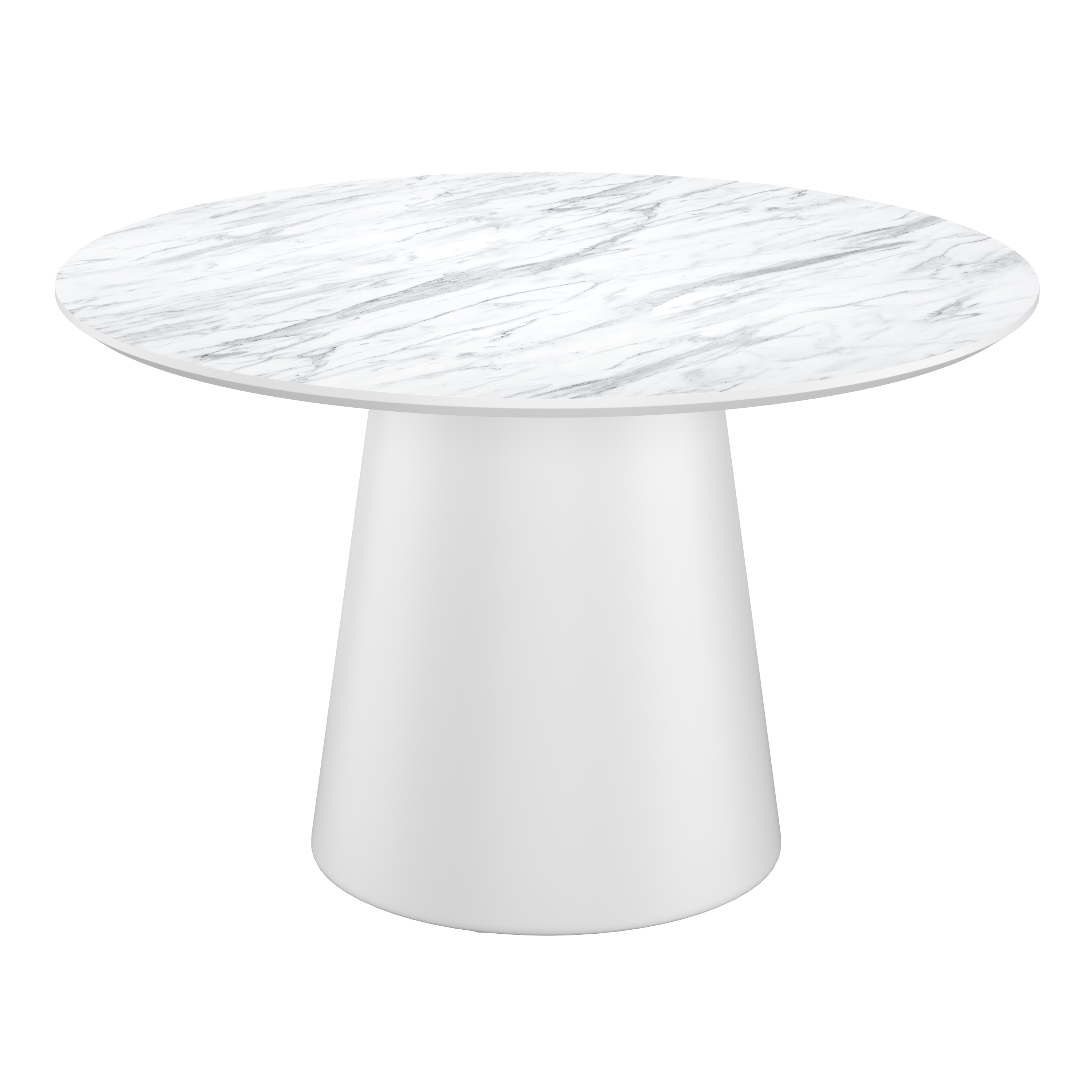 Esstisch Marmoroptik SANDVIG rund 120 cm weiss