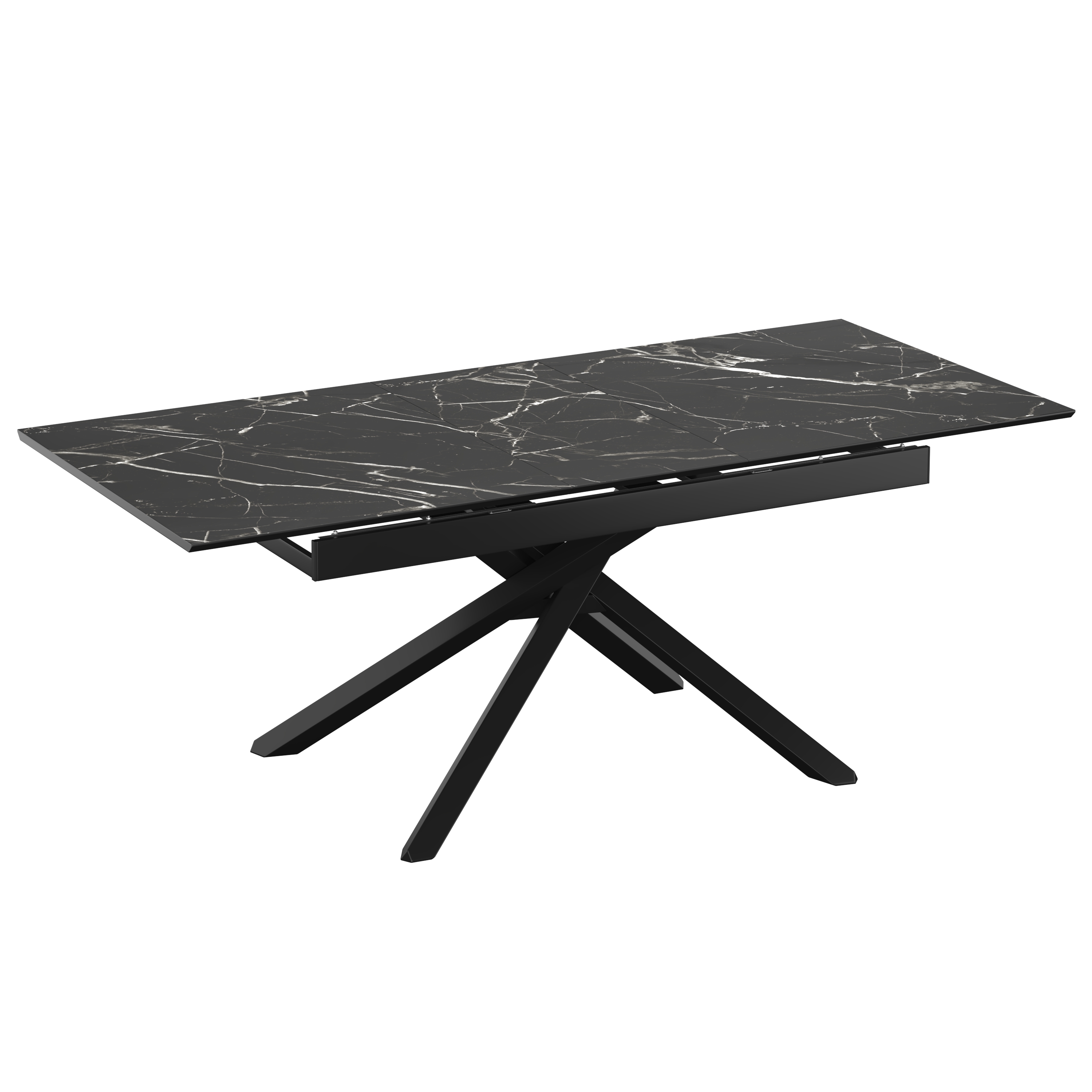 Esstisch ausziehbar KOLLEN 160/200 x 90 cm schwarz