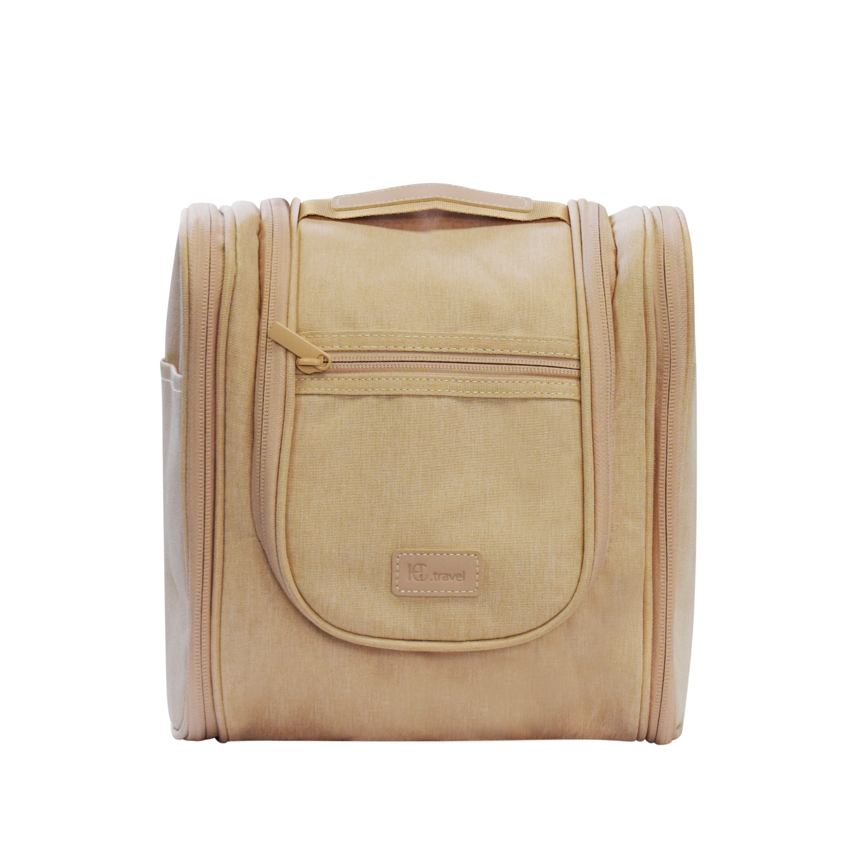 Kulturbeutel Necessaire zum Aufhängen 24 x 24 cm beige